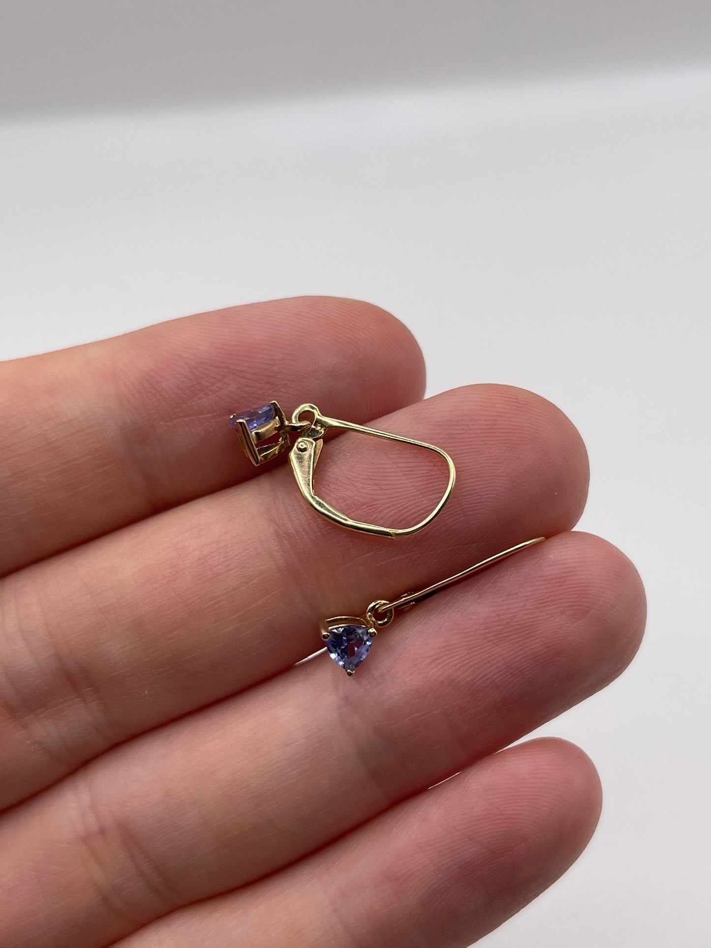 9ct gold tanzanite earrings