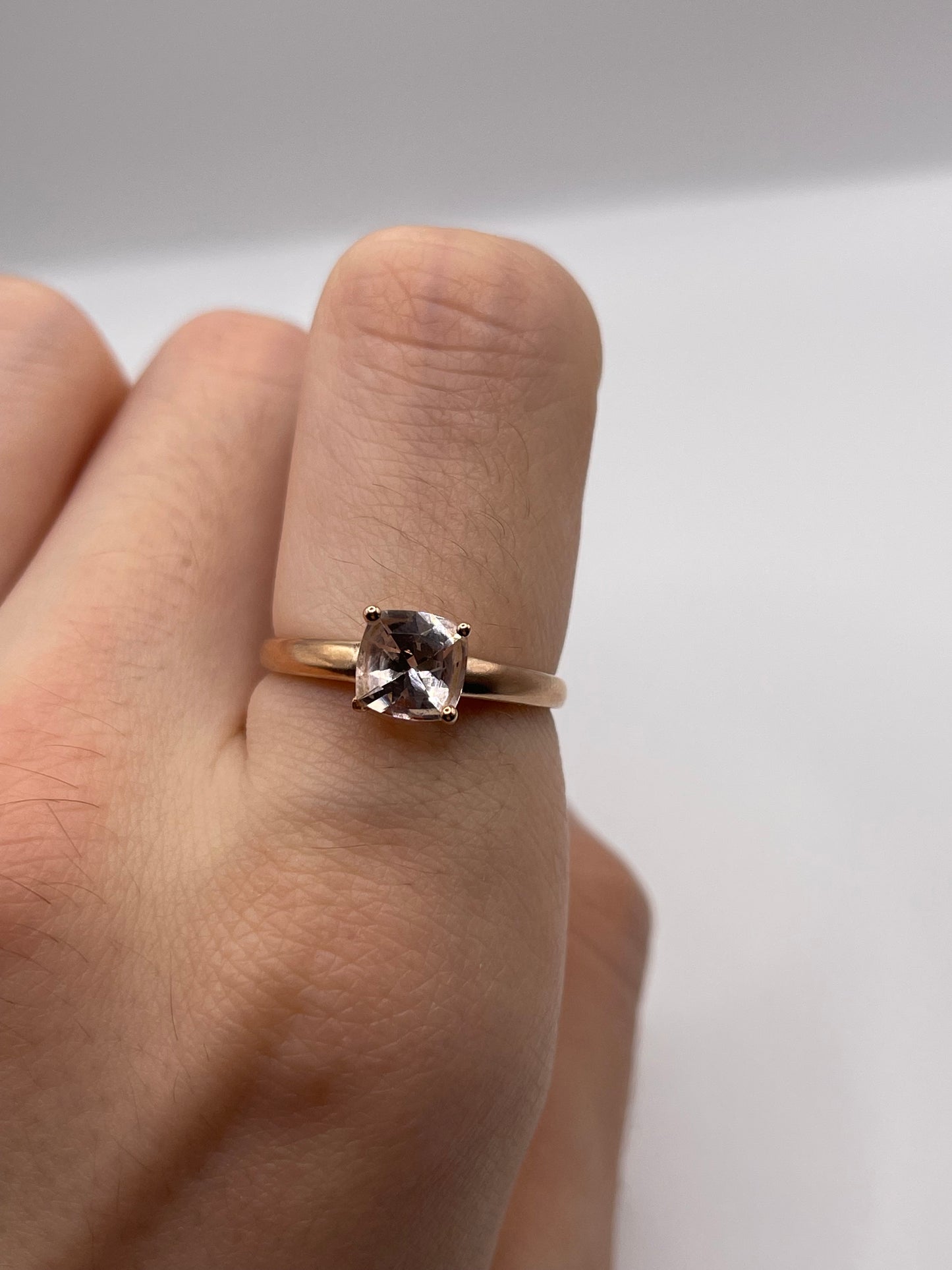 9ct rose gold morganite ring