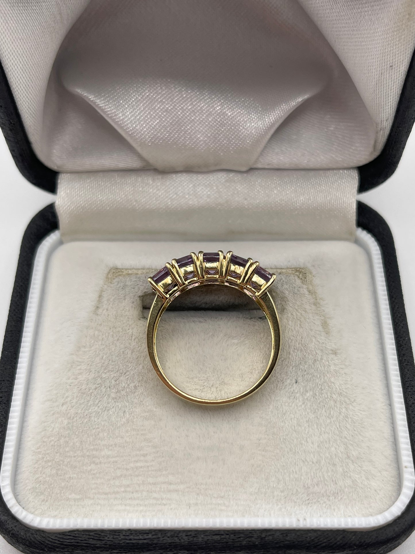 9ct gold amethyst ring