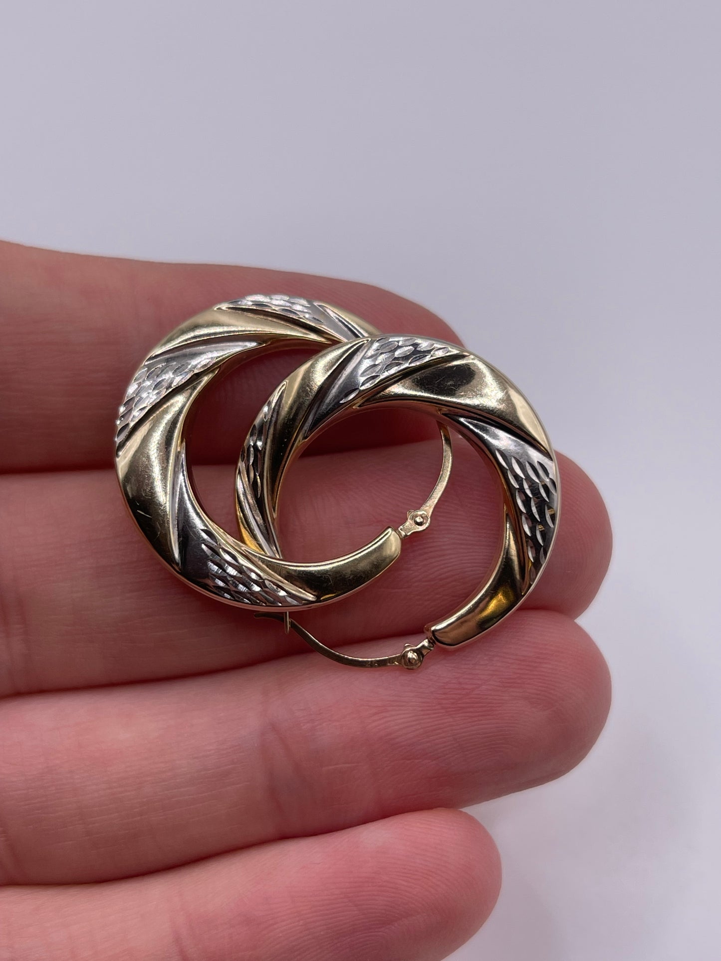 9ct gold creole earrings