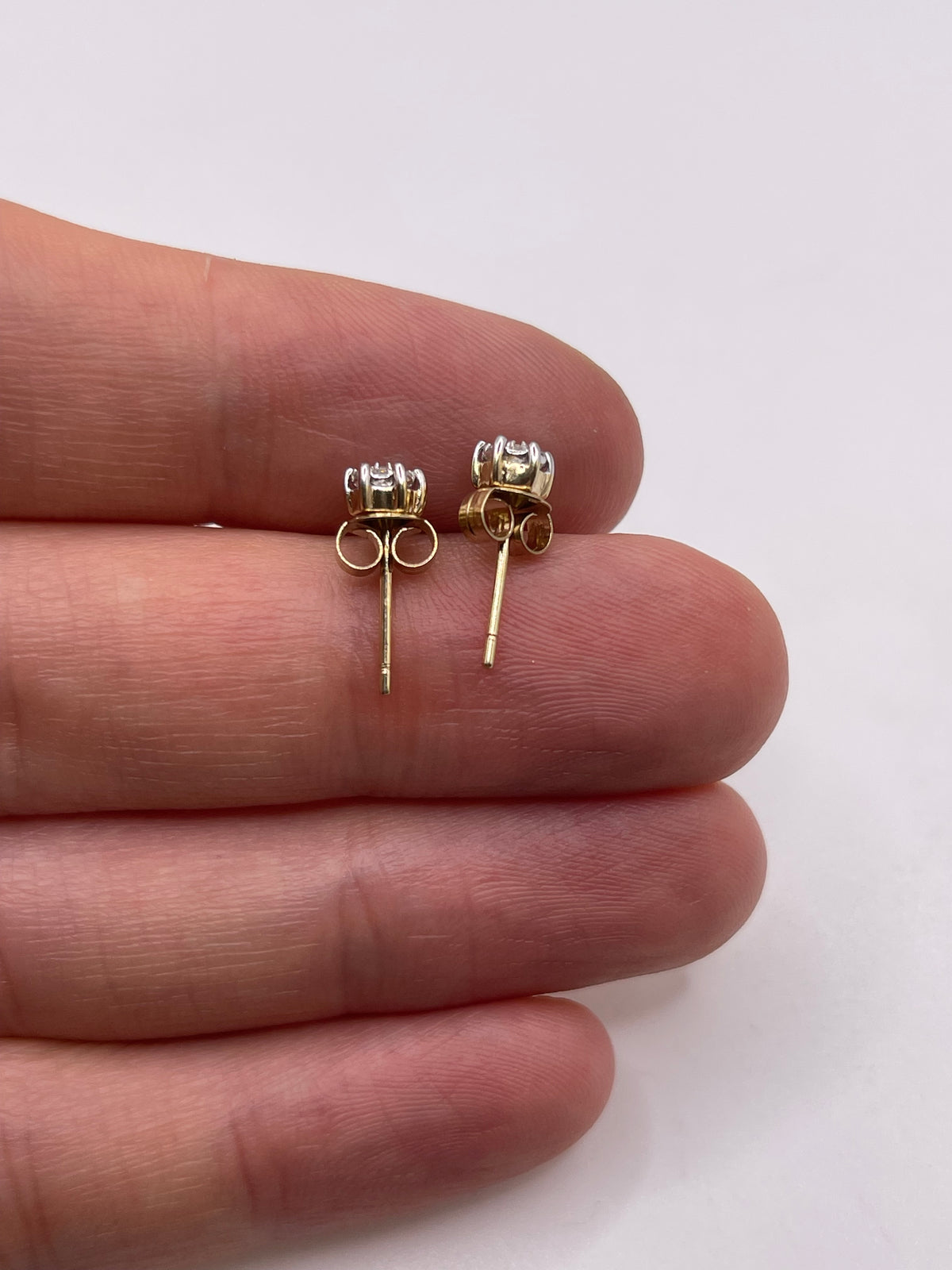 9ct gold diamond earrings