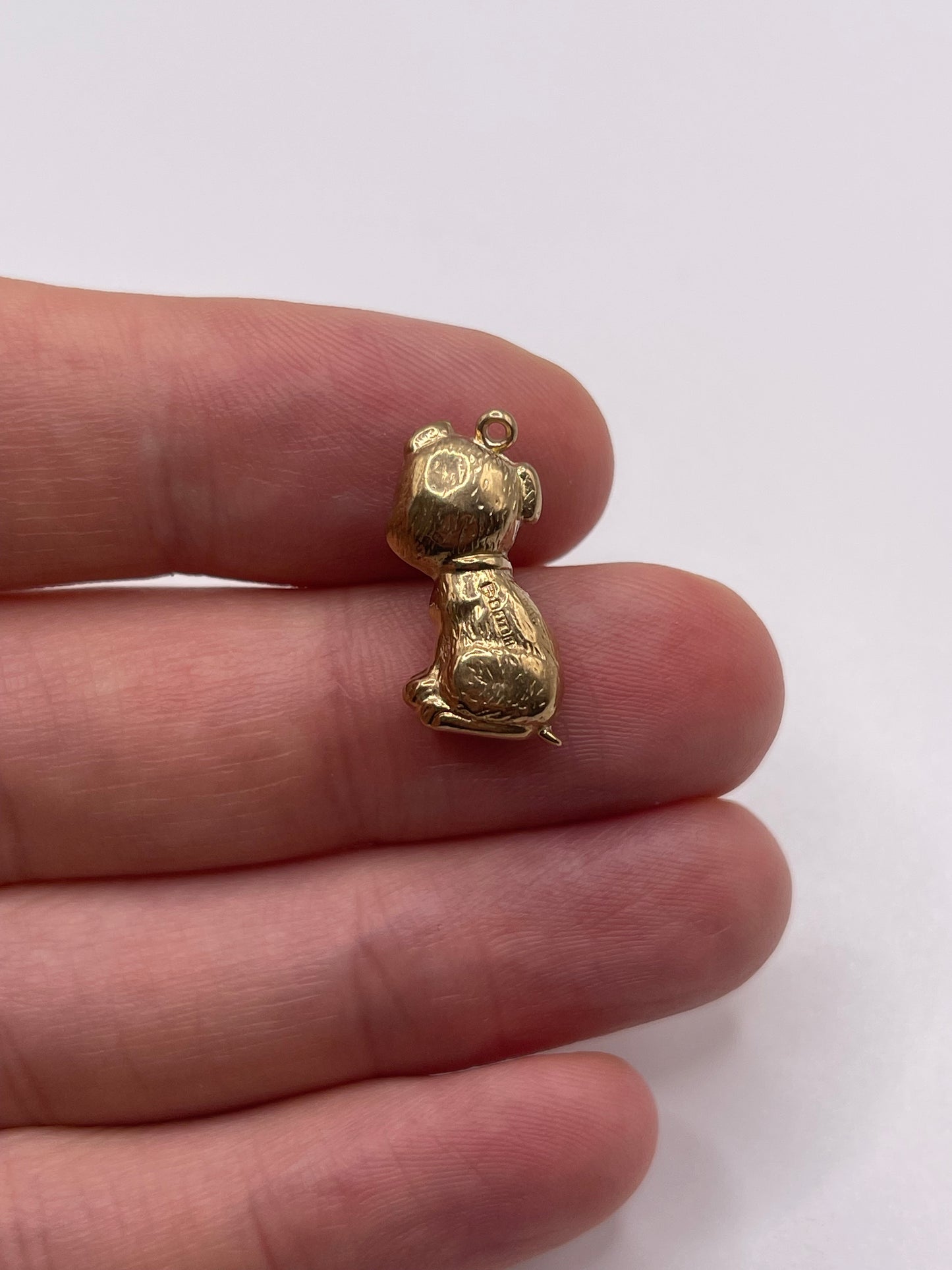 9ct gold dog charm