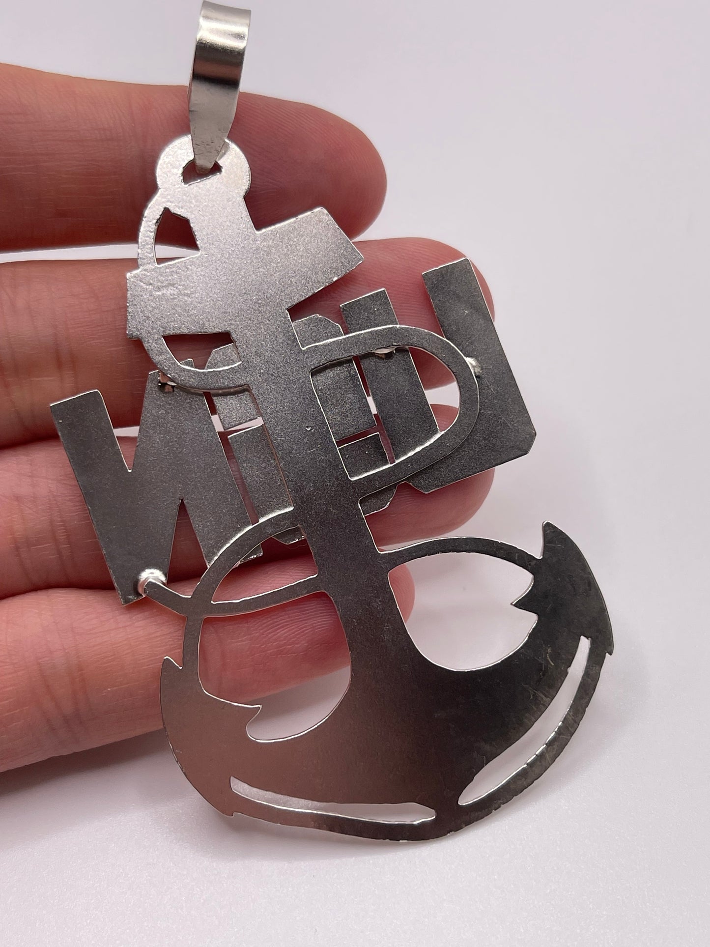 Silver United States Navy pendant