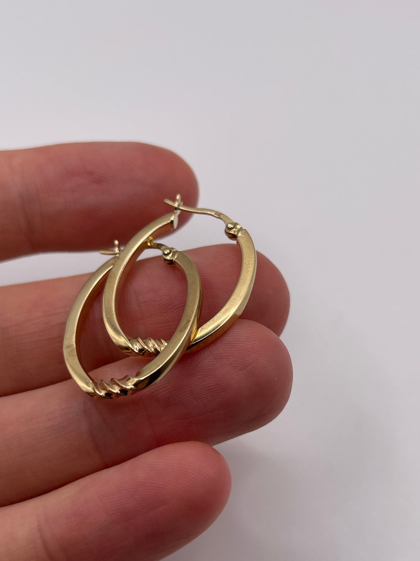 9ct gold creole earrings
