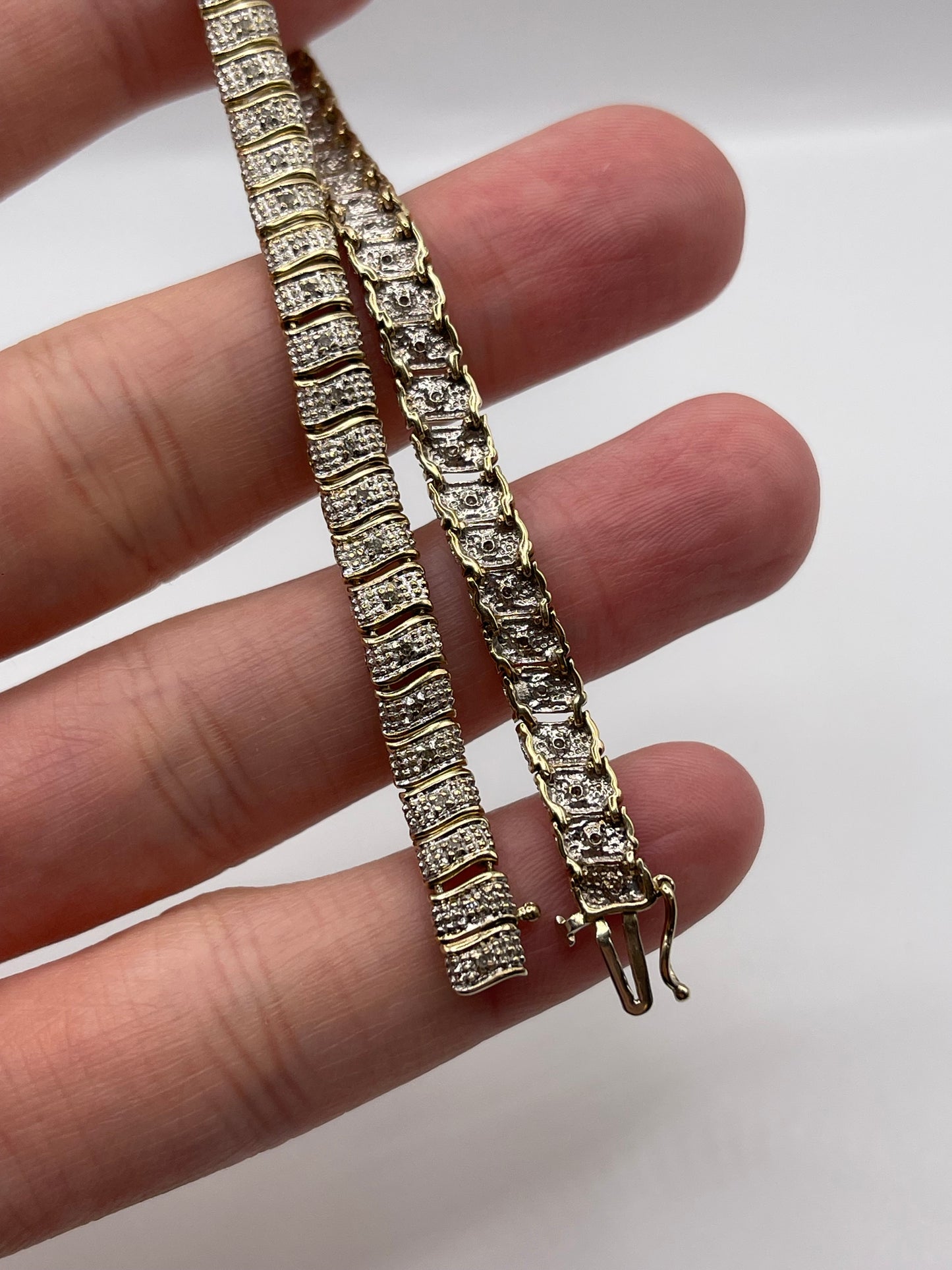 9ct gold diamond bracelet