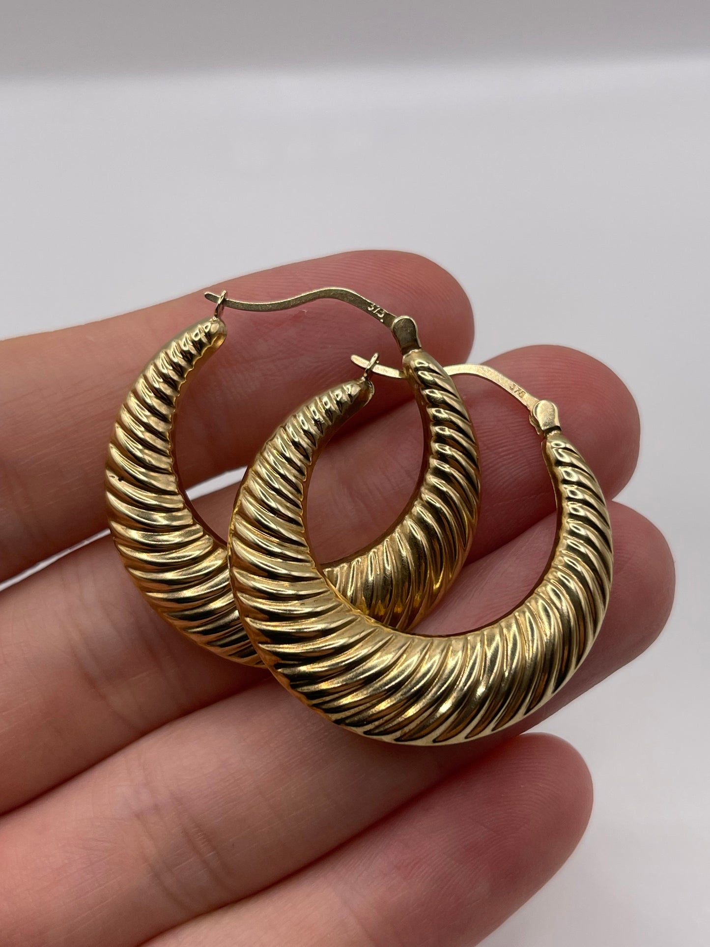 9ct gold creole earrings
