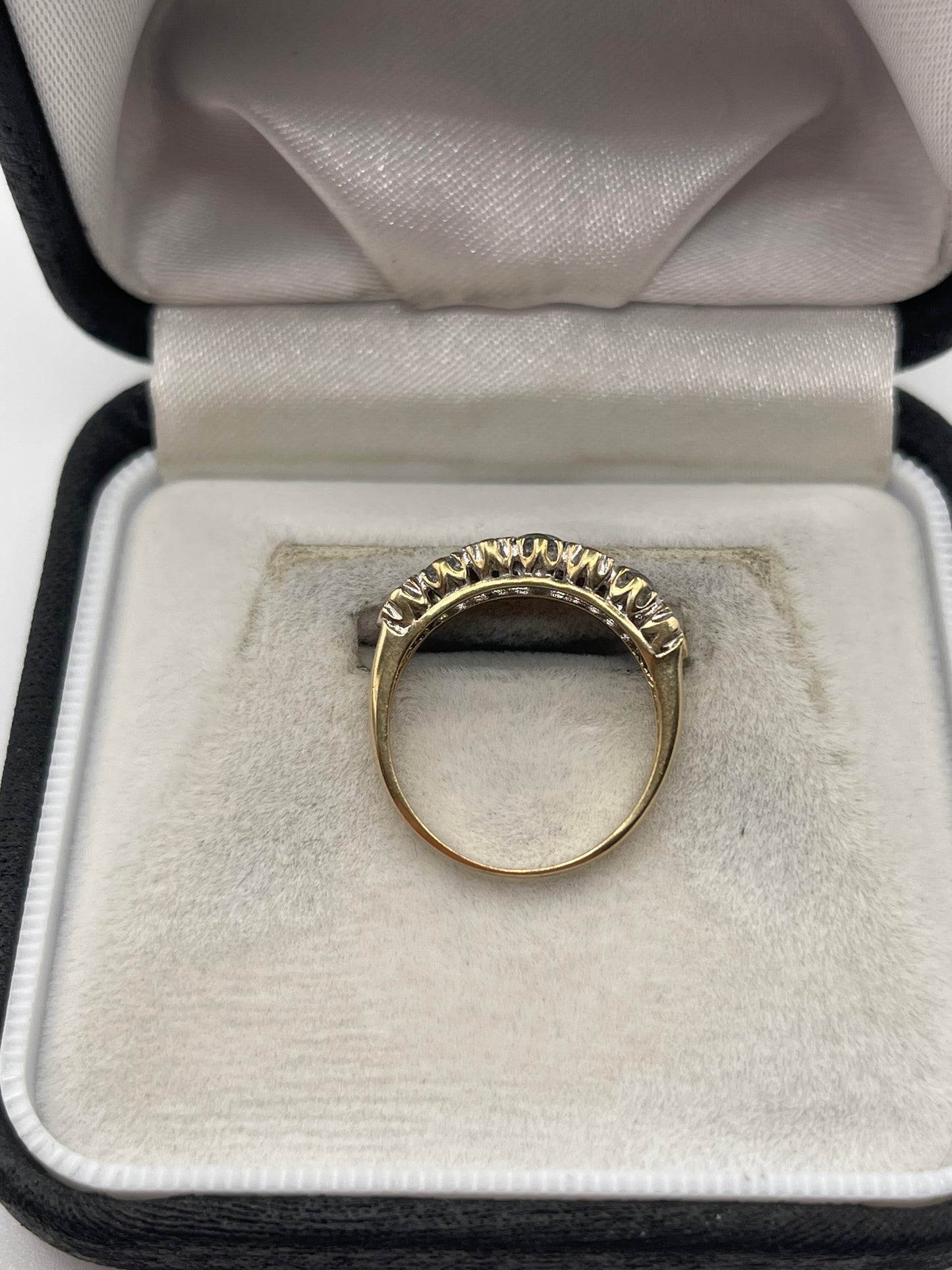 9ct gold topaz and diamond ring