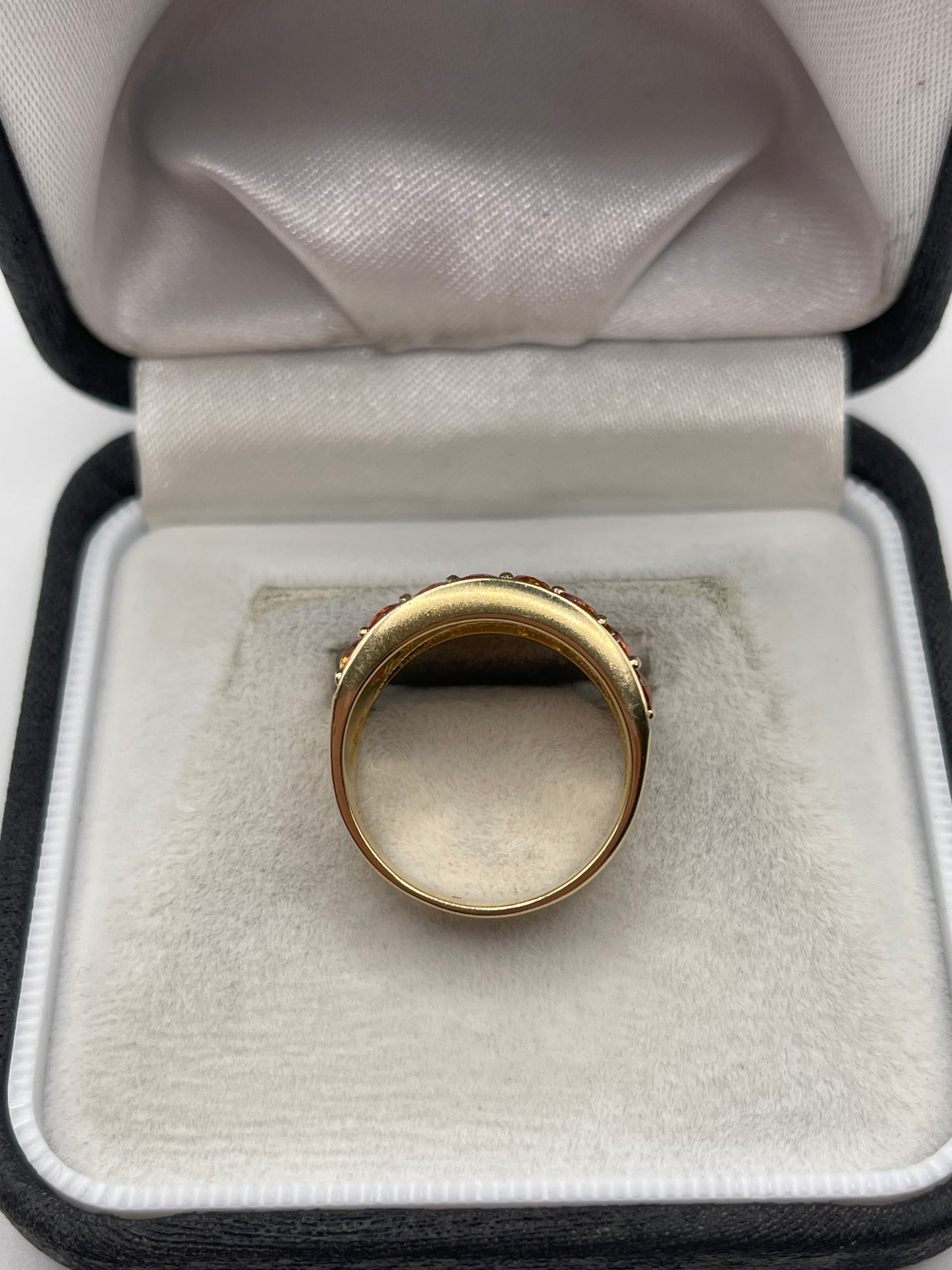 9ct gold fancy sapphire cluster ring