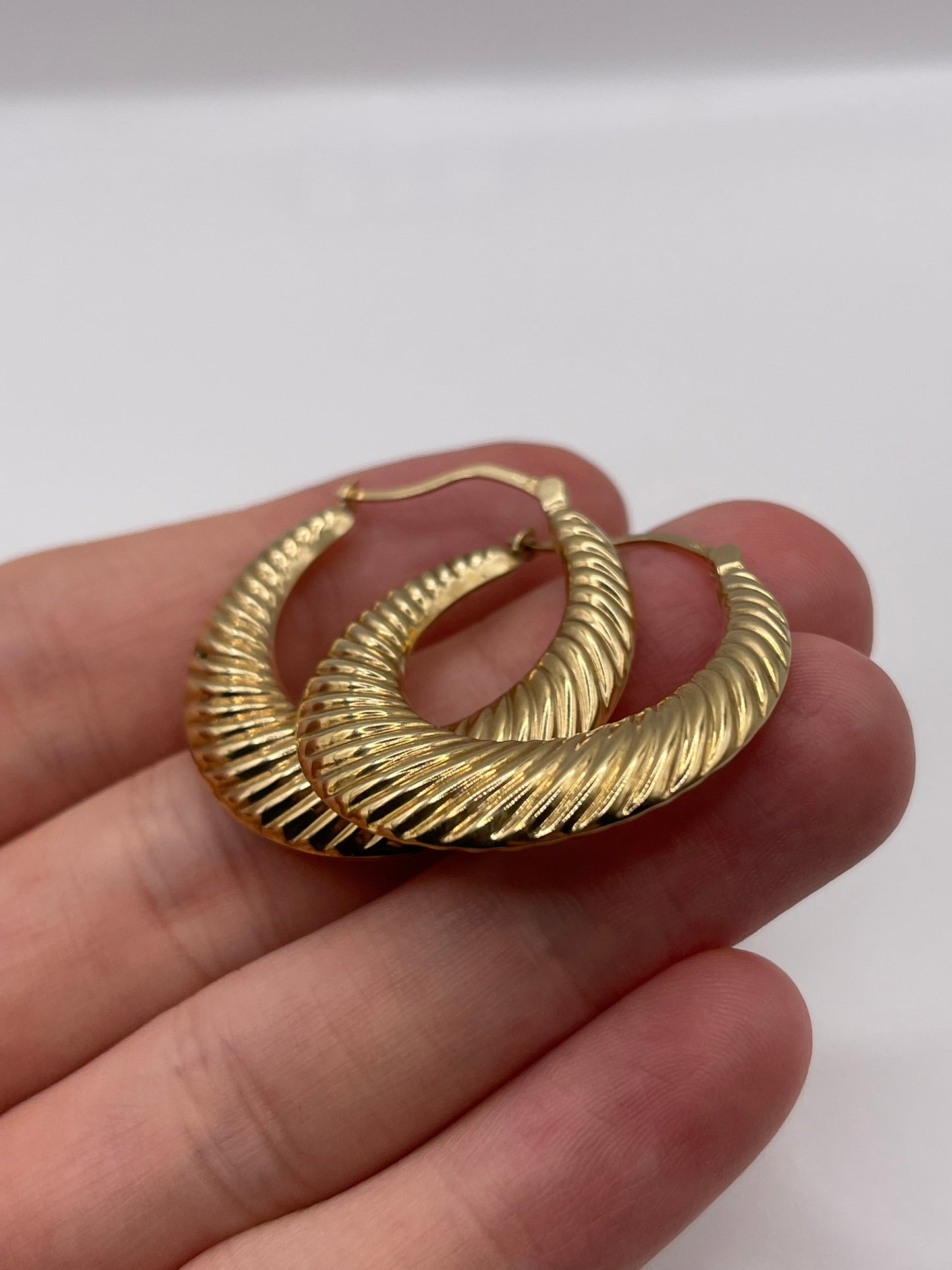 9ct gold creole earrings
