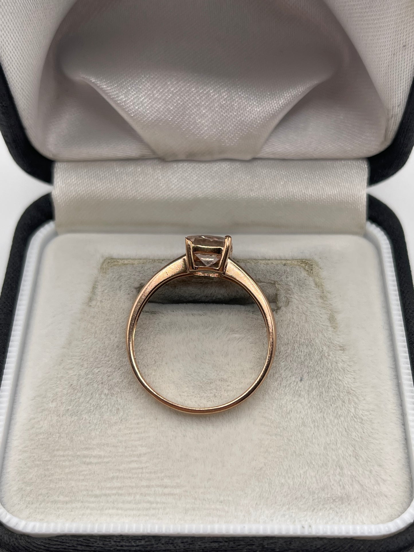 9ct rose gold morganite ring