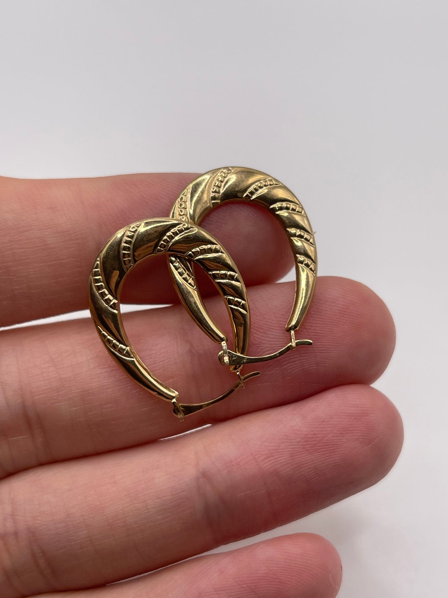 9ct gold creole earrings