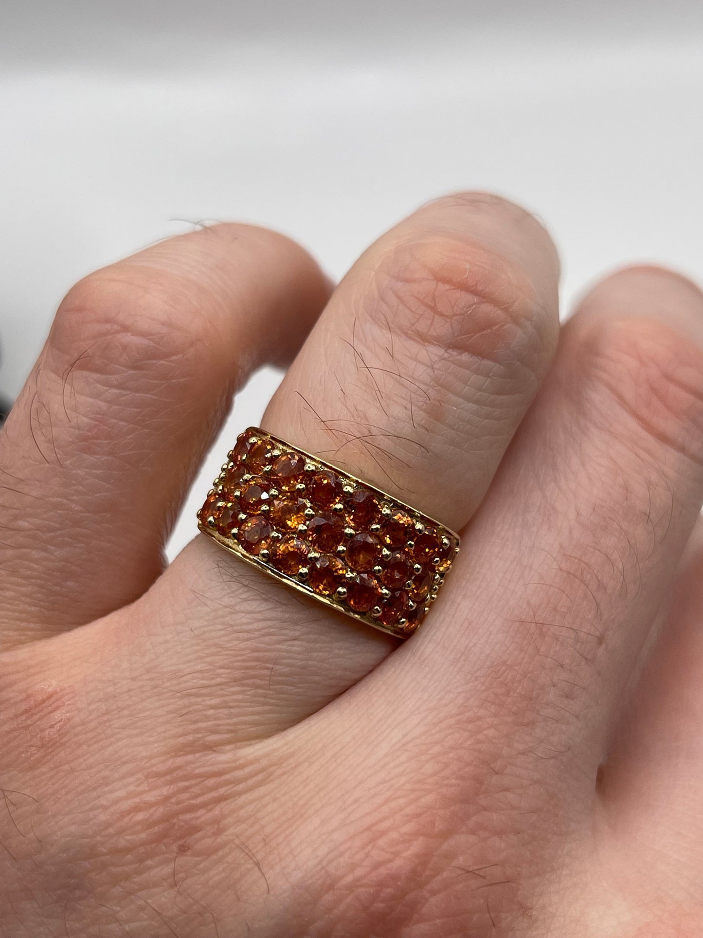 9ct gold fancy sapphire cluster ring