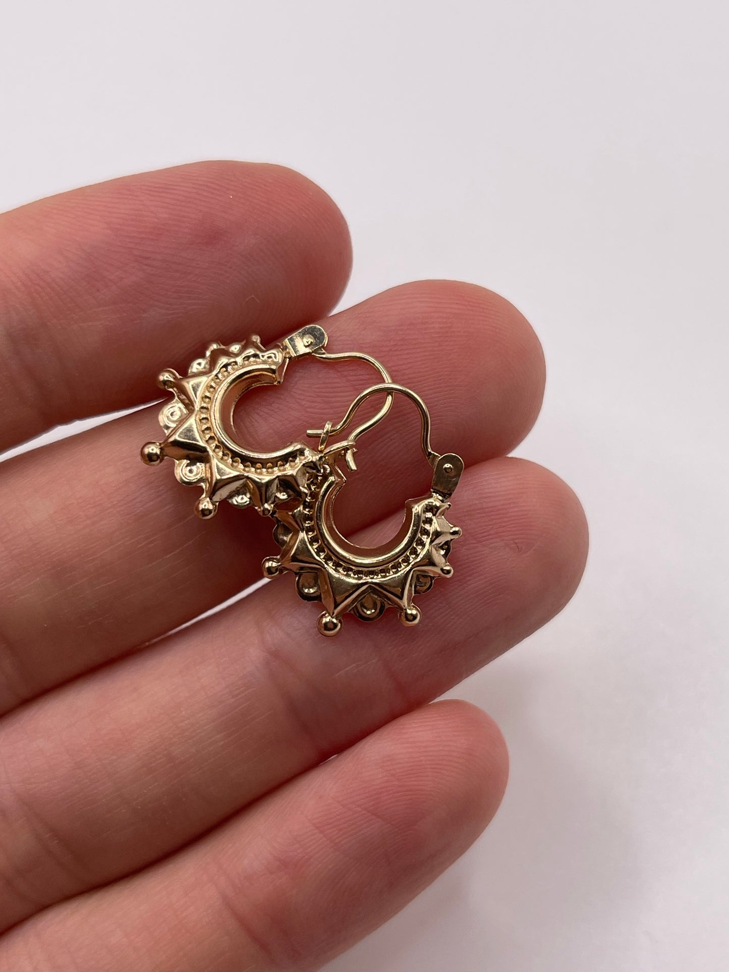 9ct gold creole earrings