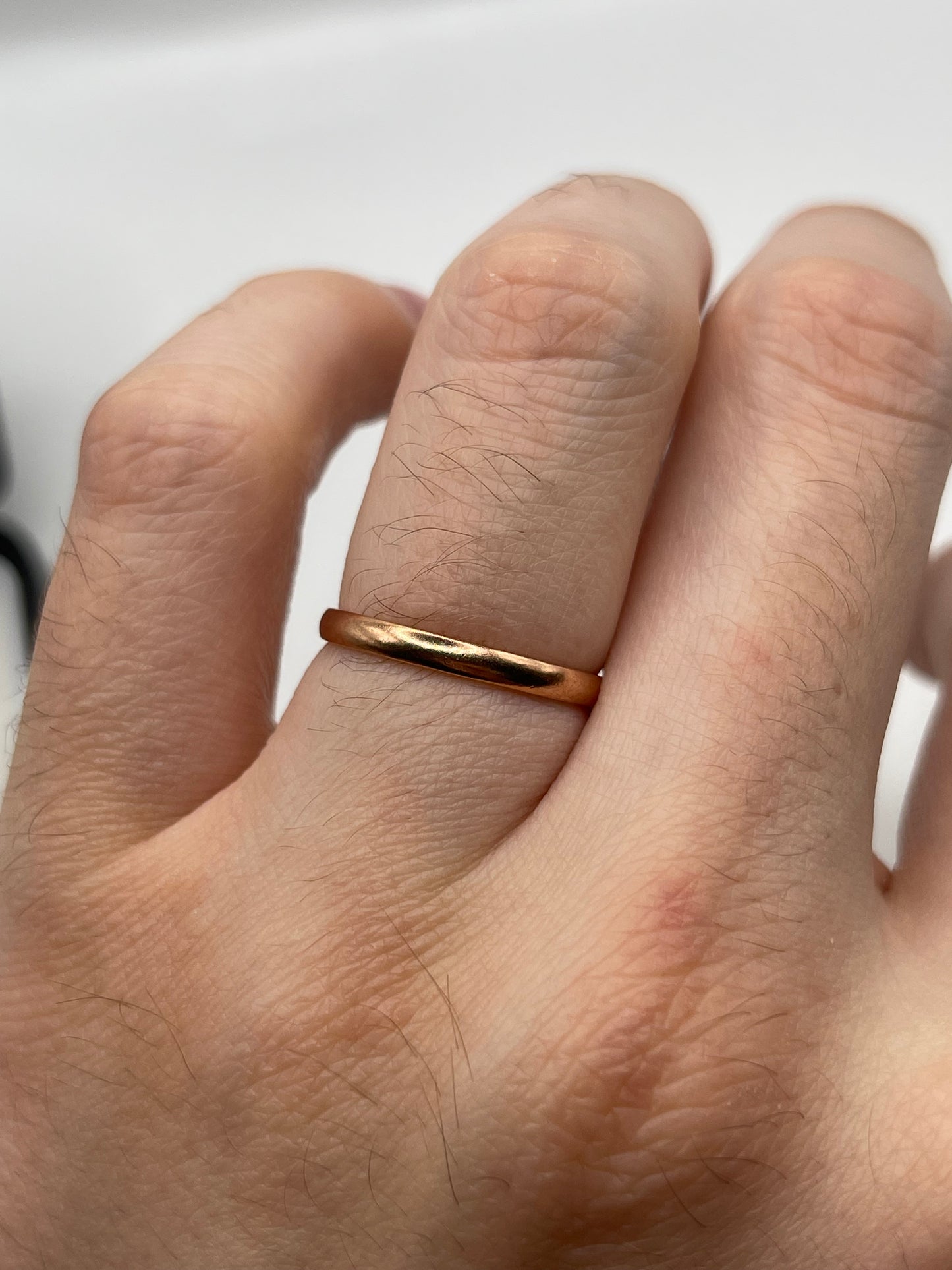 9ct rose gold band