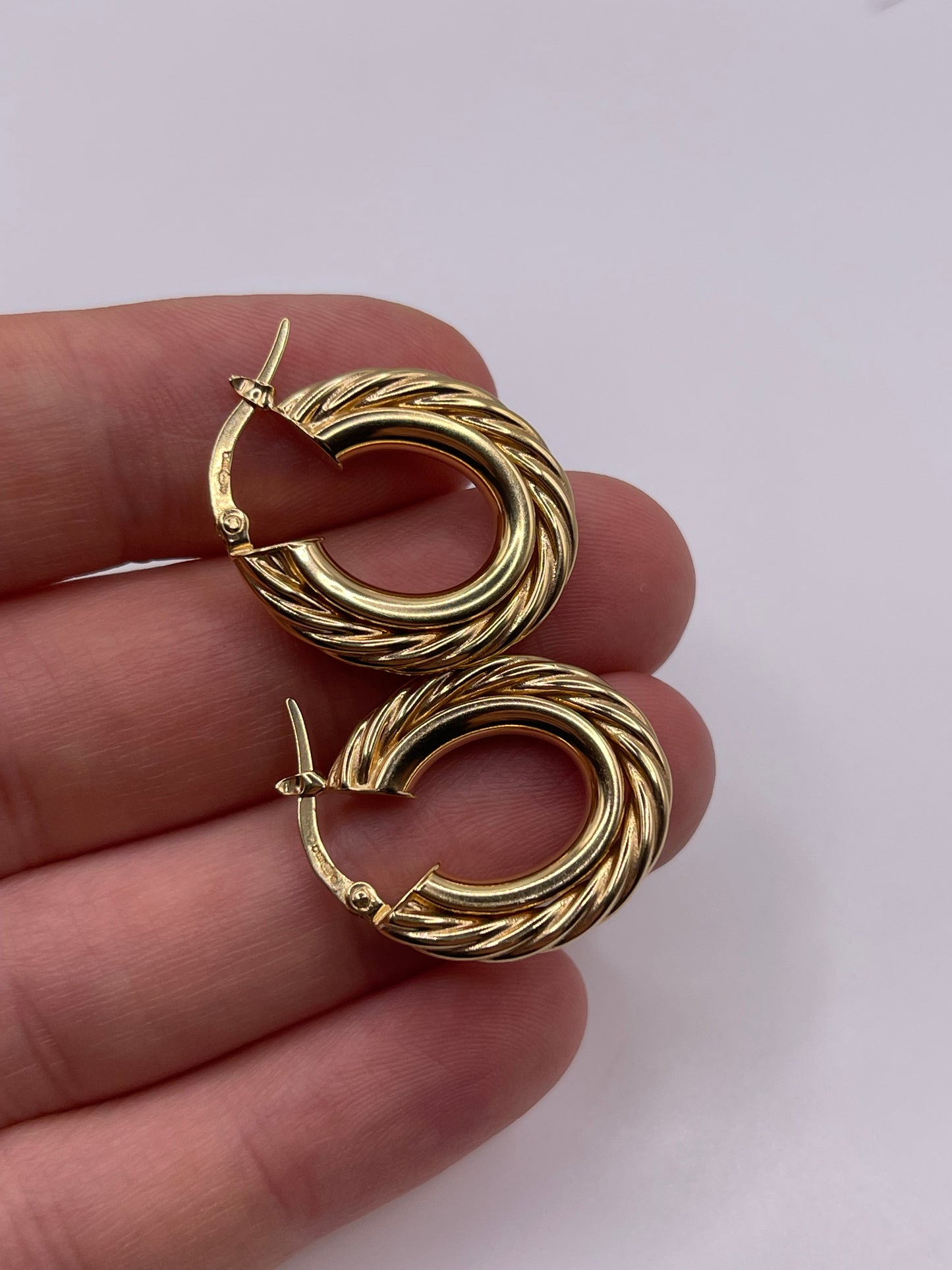 9ct gold creole earrings