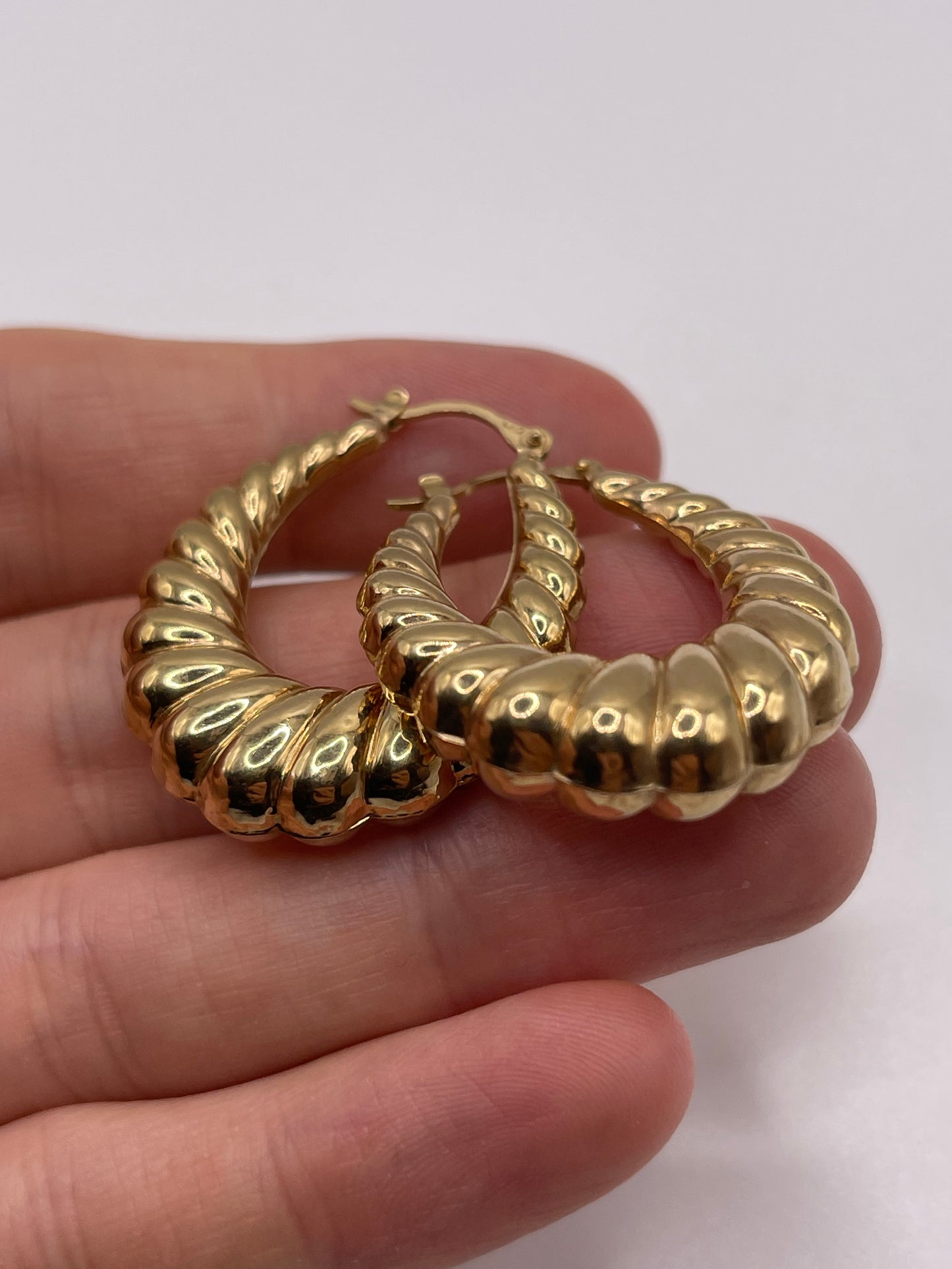 9ct gold creole earrings
