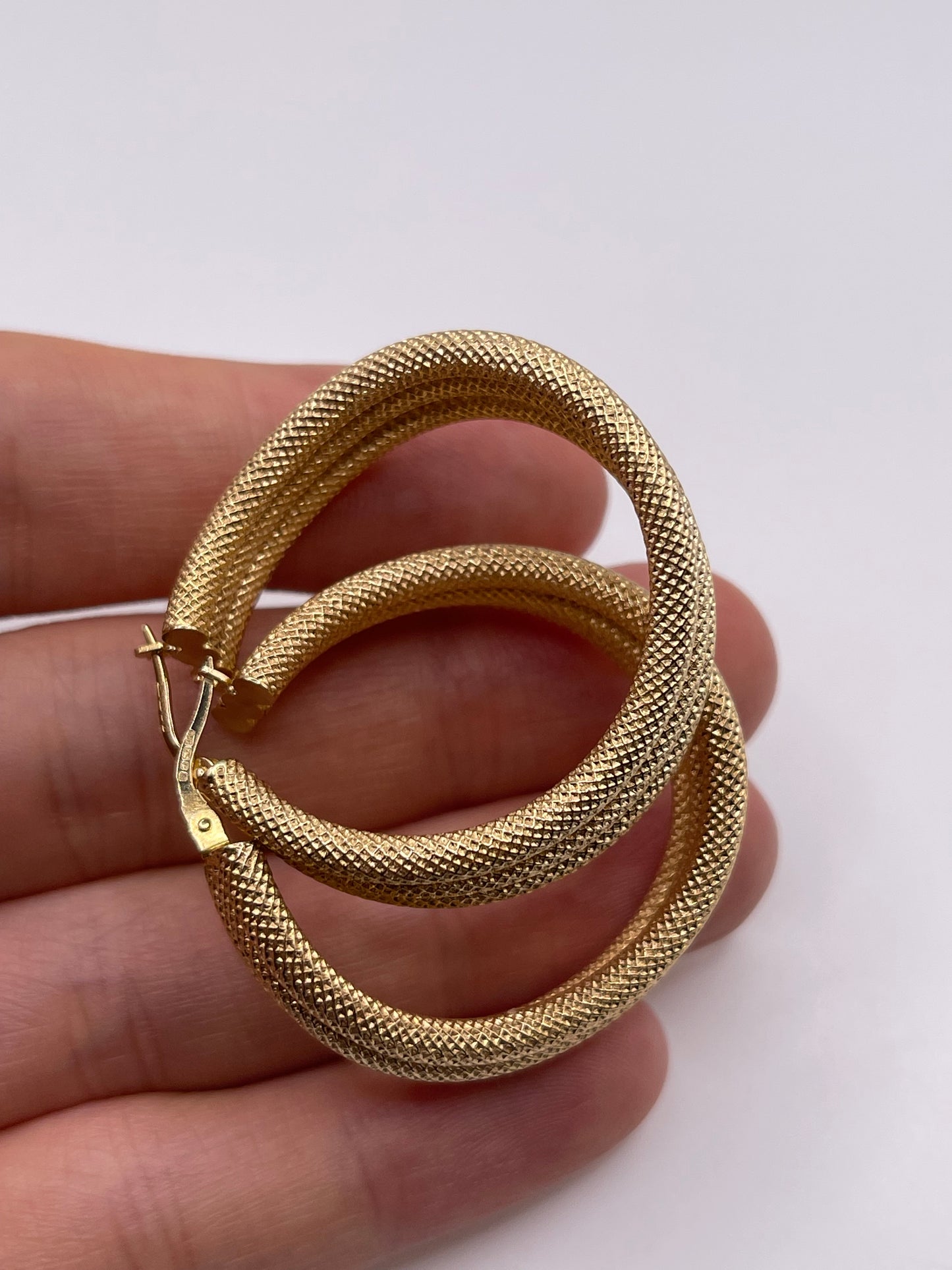 9ct gold creole earrings