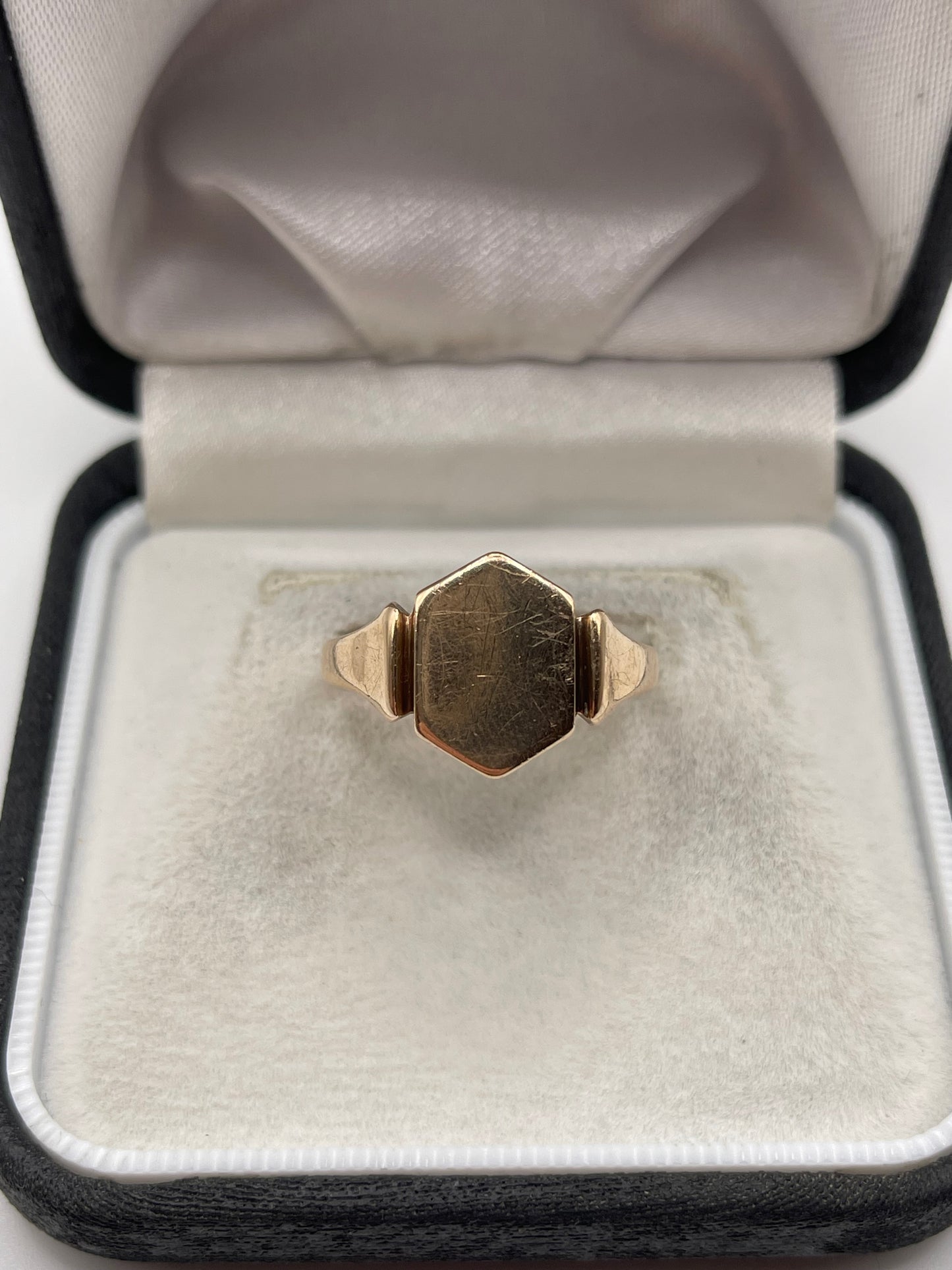9ct rose gold signet ring