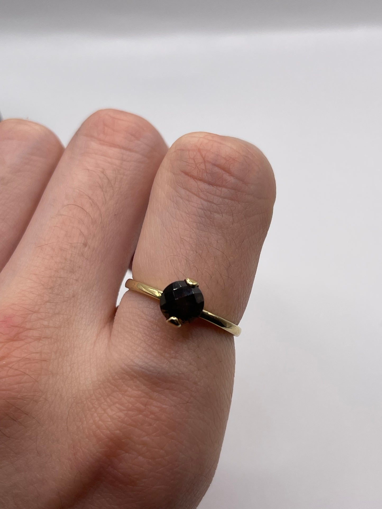 9ct gold Smokey quartz ring