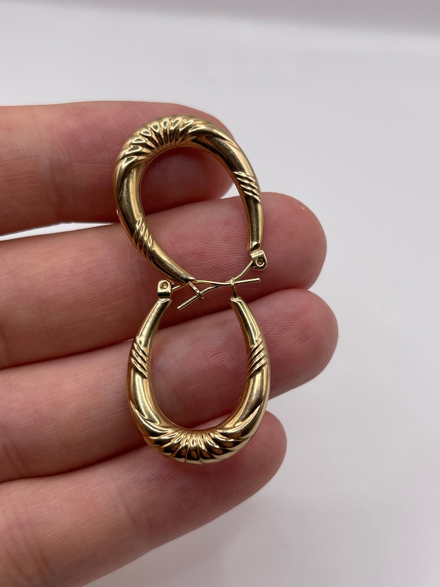 9ct gold creole earrings