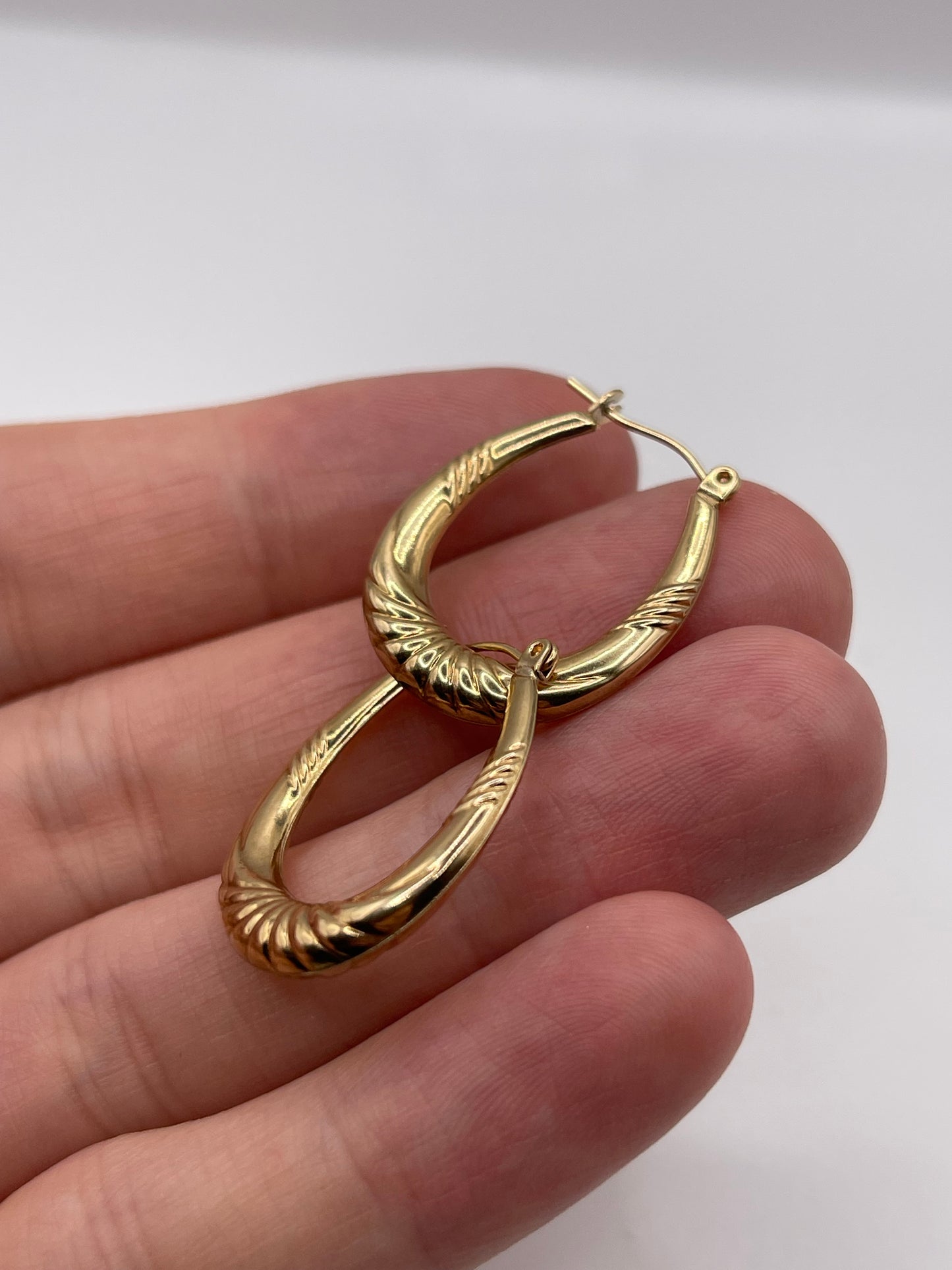 9ct gold creole earrings