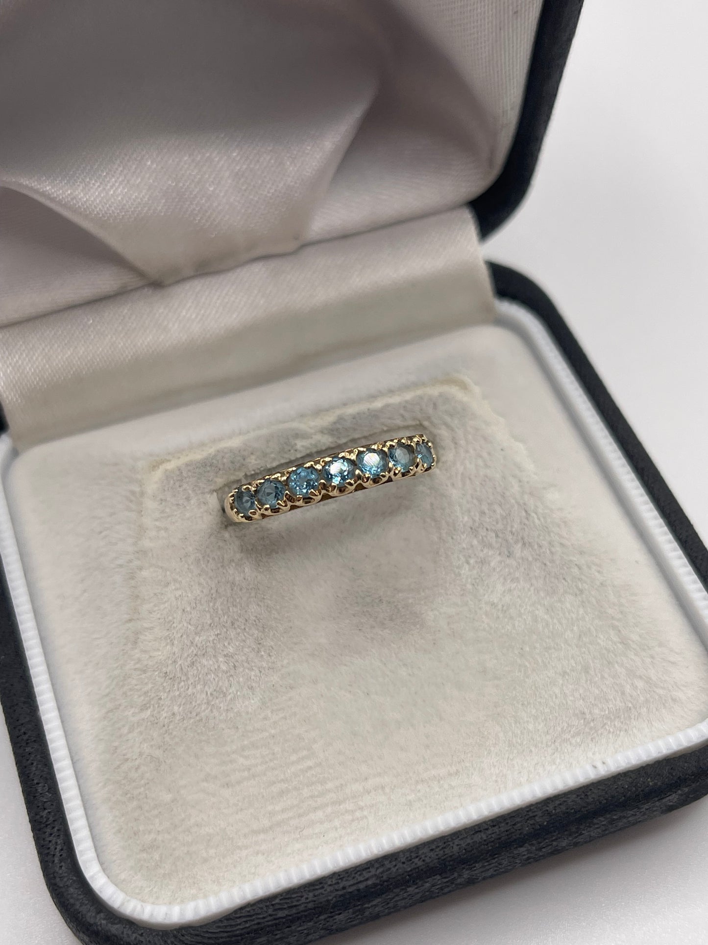 9ct gold blue topaz ring