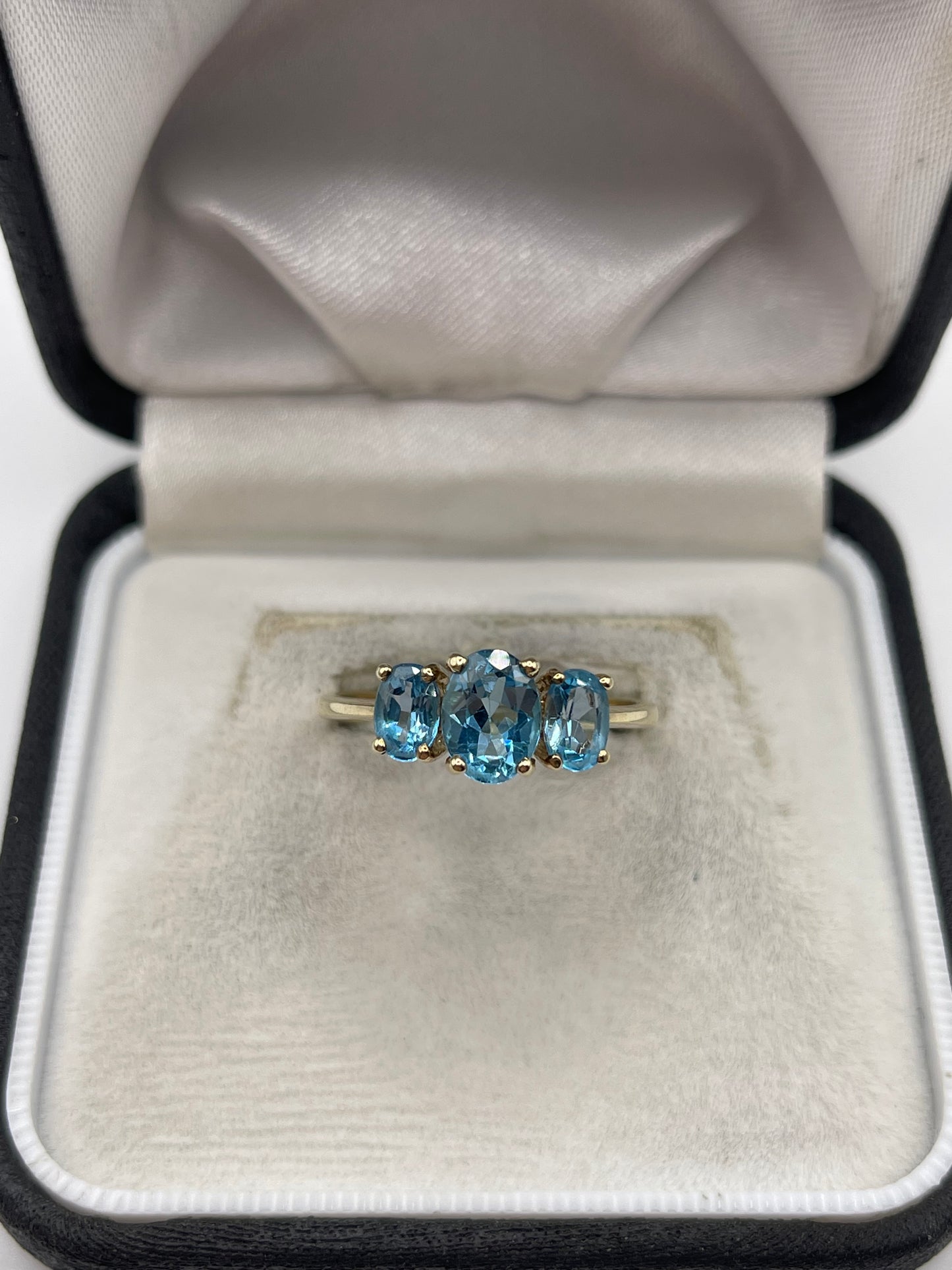 9ct gold blue topaz ring