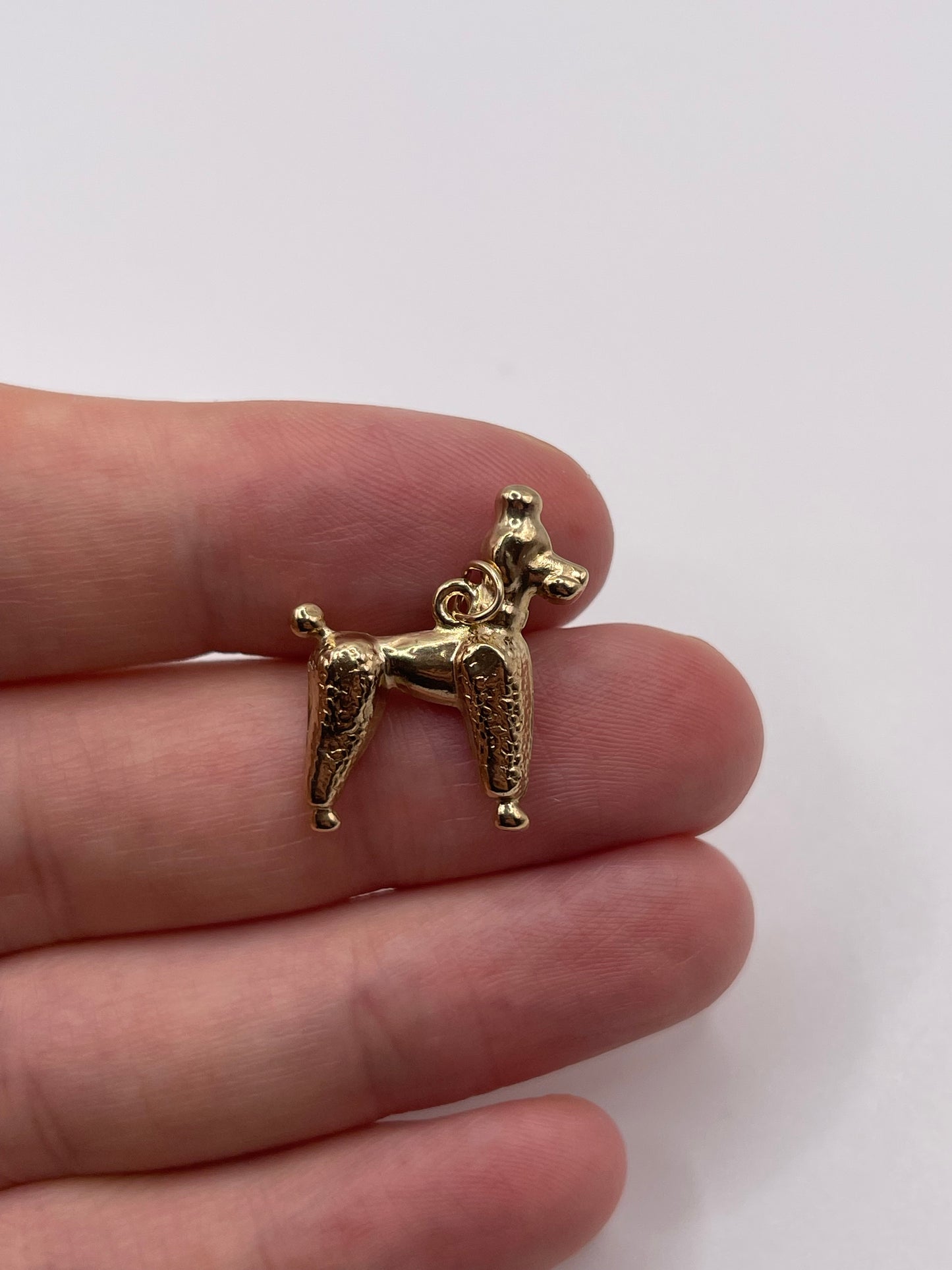 9ct gold poodle charm