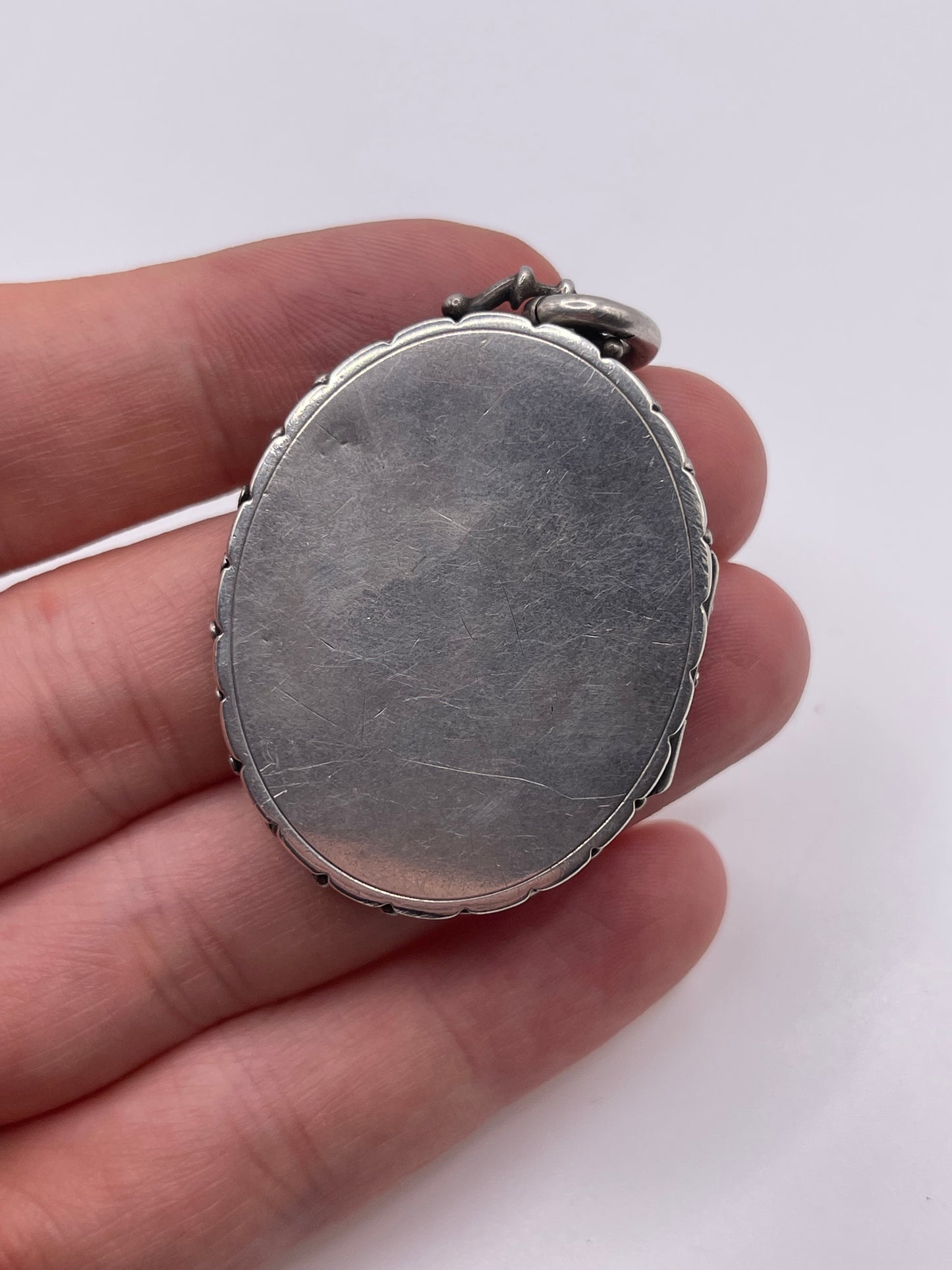Antique 19th century silver locket pendant