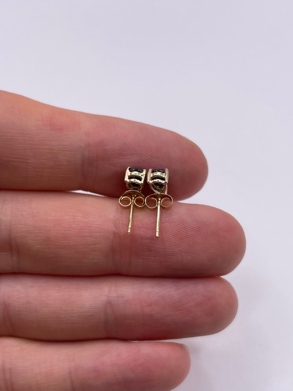 9ct gold sapphire and diamond earrings