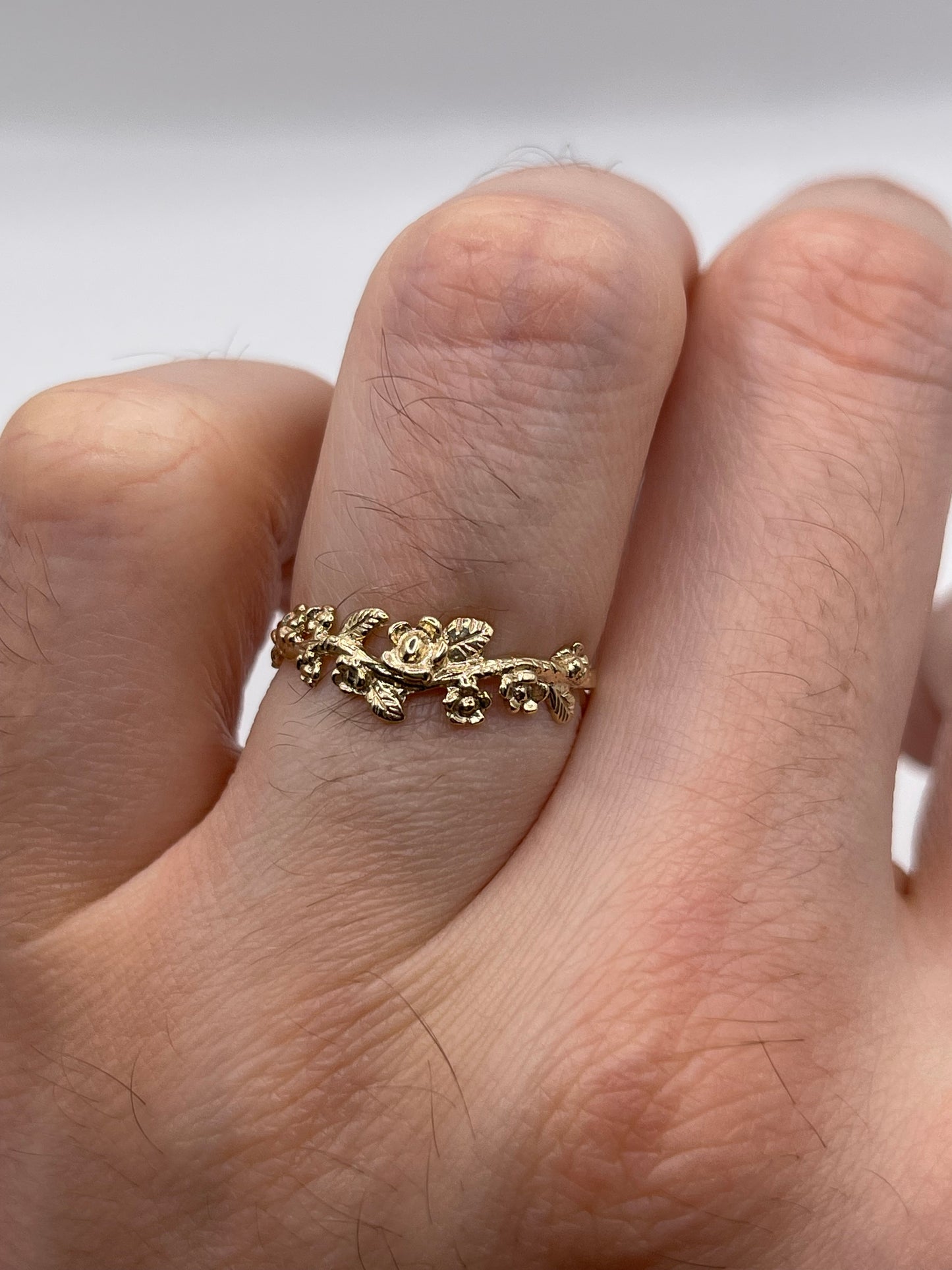 9ct gold forget me not ring
