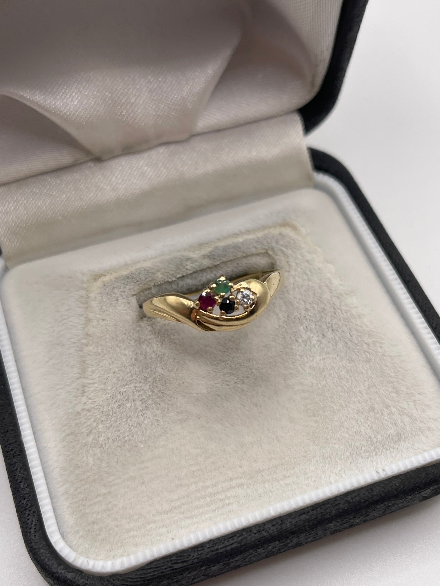 9ct gold multi gemstone ring