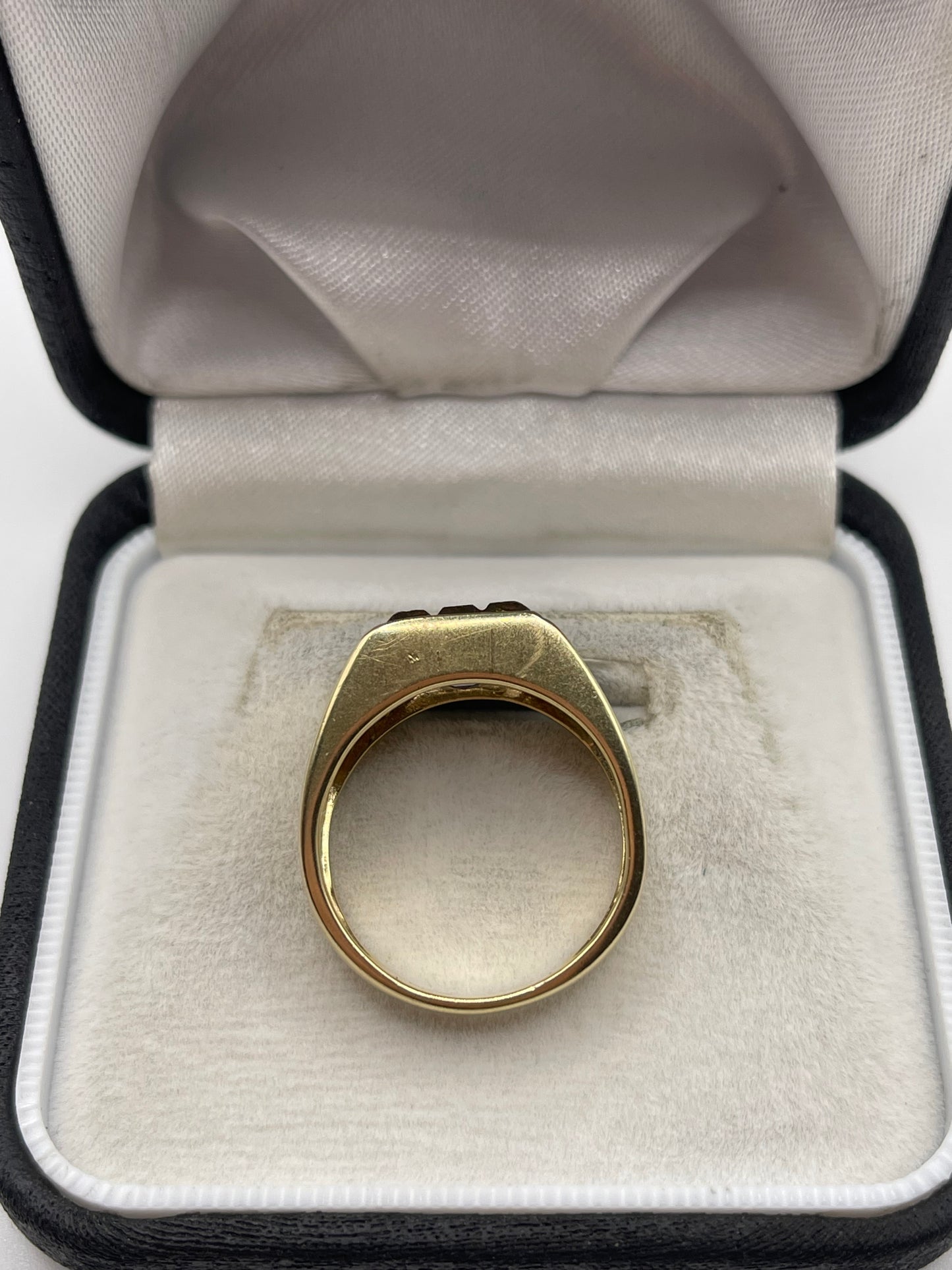 9ct gold Smokey quartz signet ring