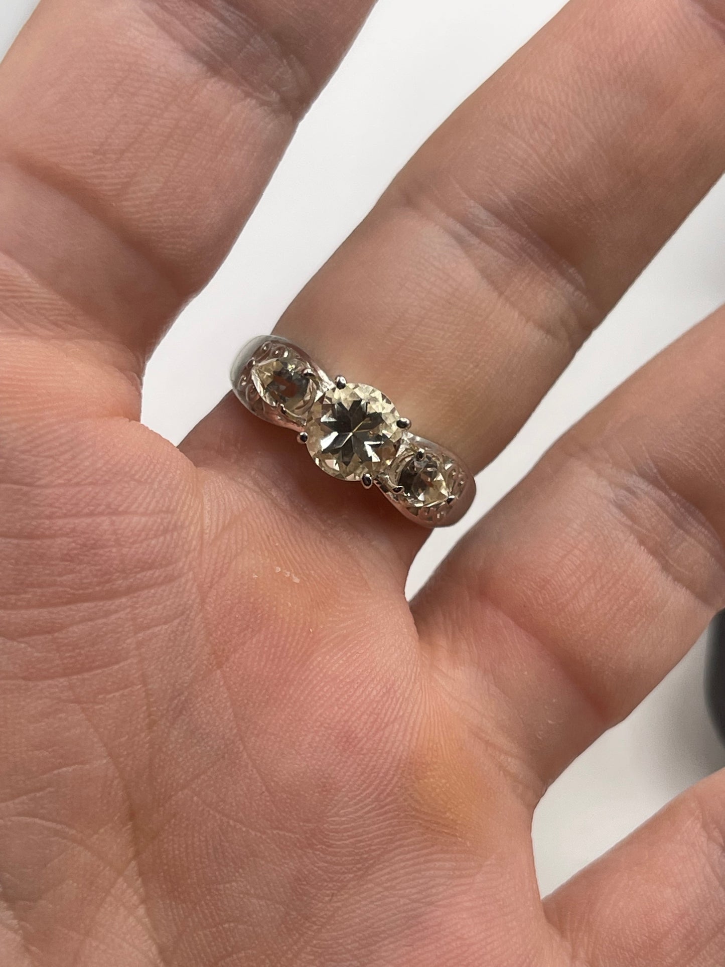 Silver cz ring
