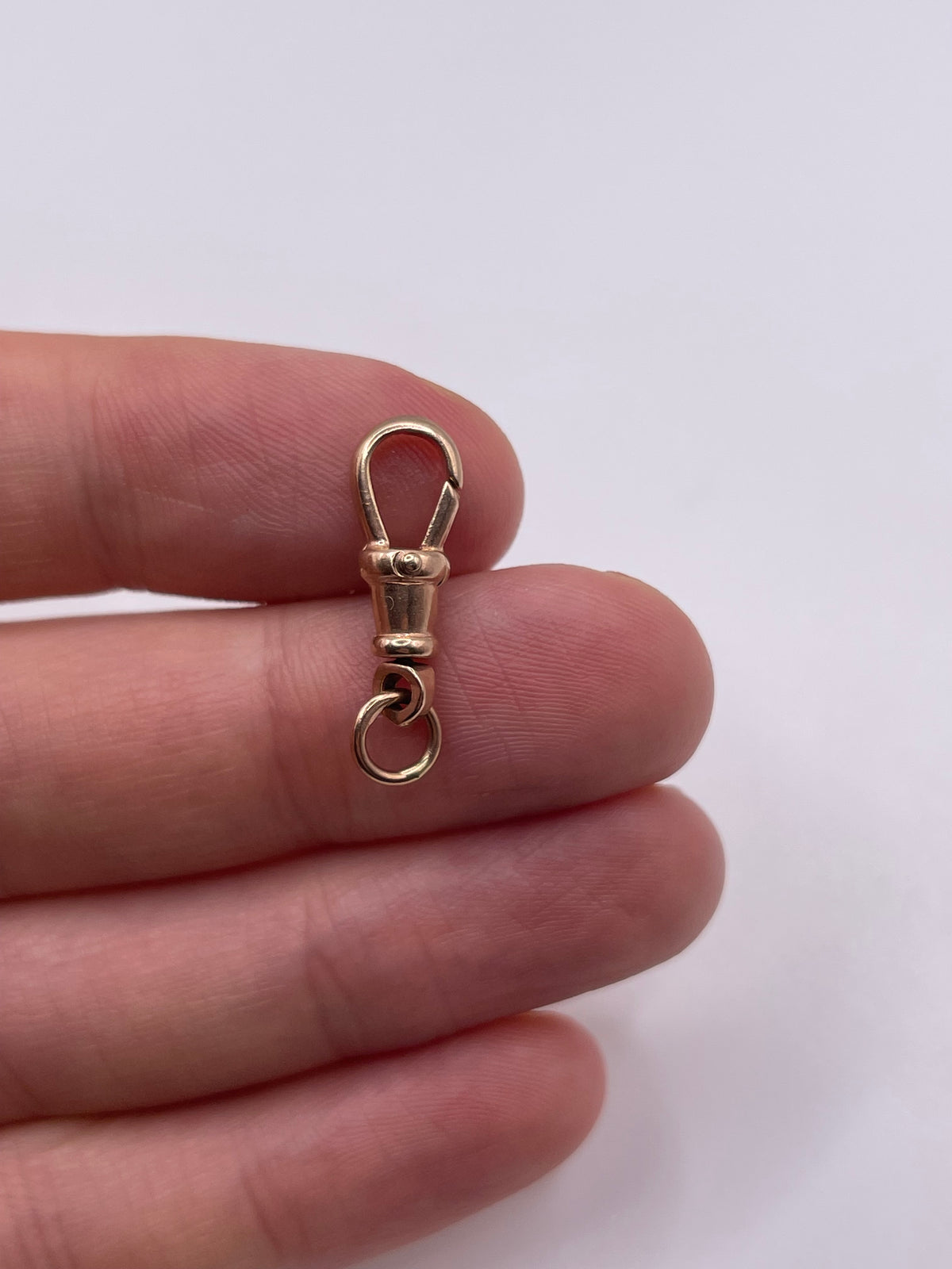 9ct rose gold swivel dog clip 4