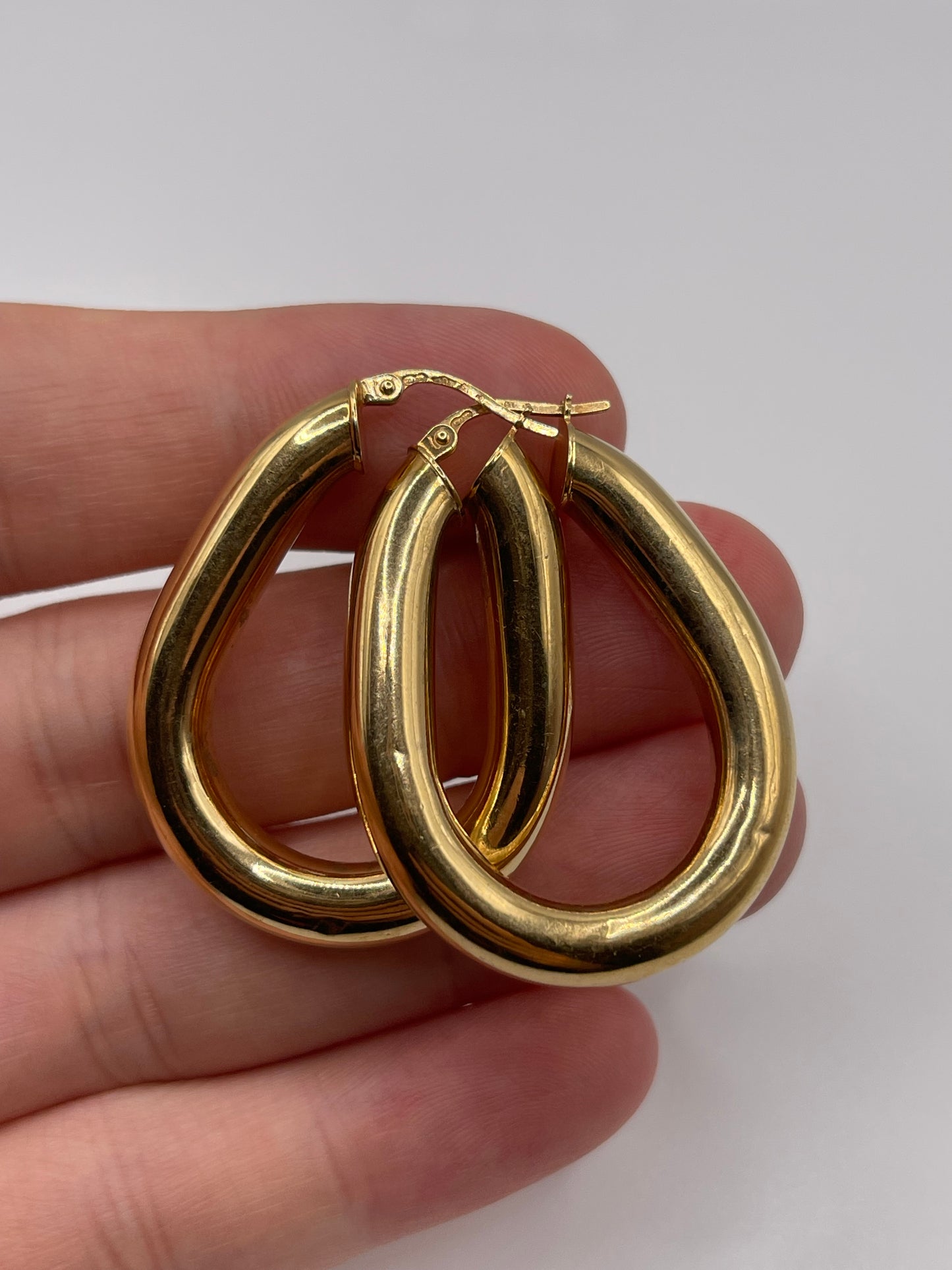 9ct gold creole earrings
