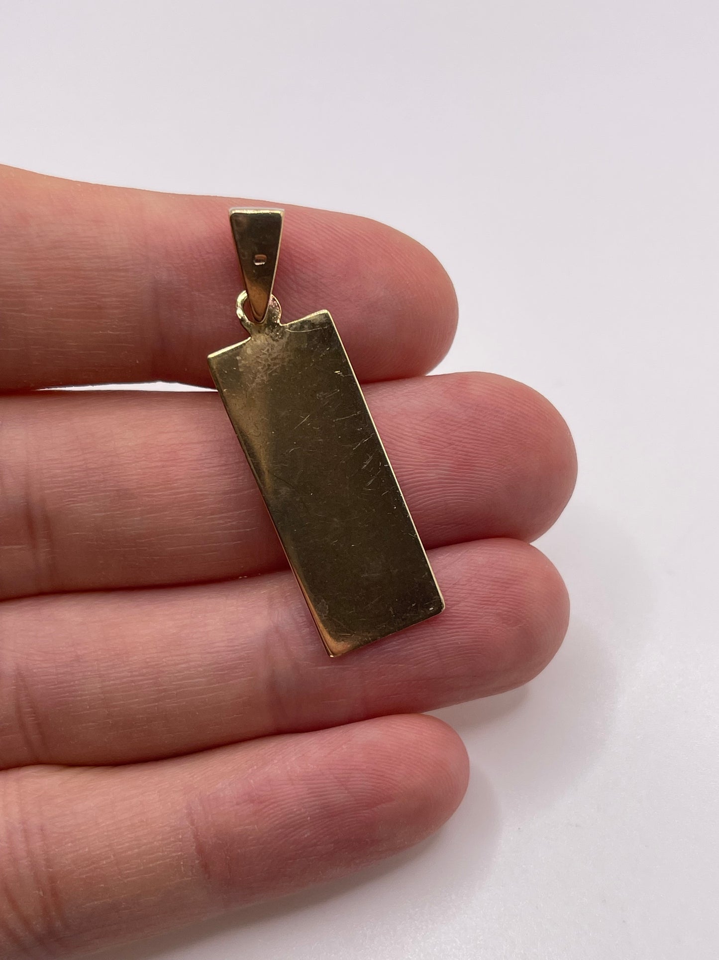 9ct gold ingot pendant