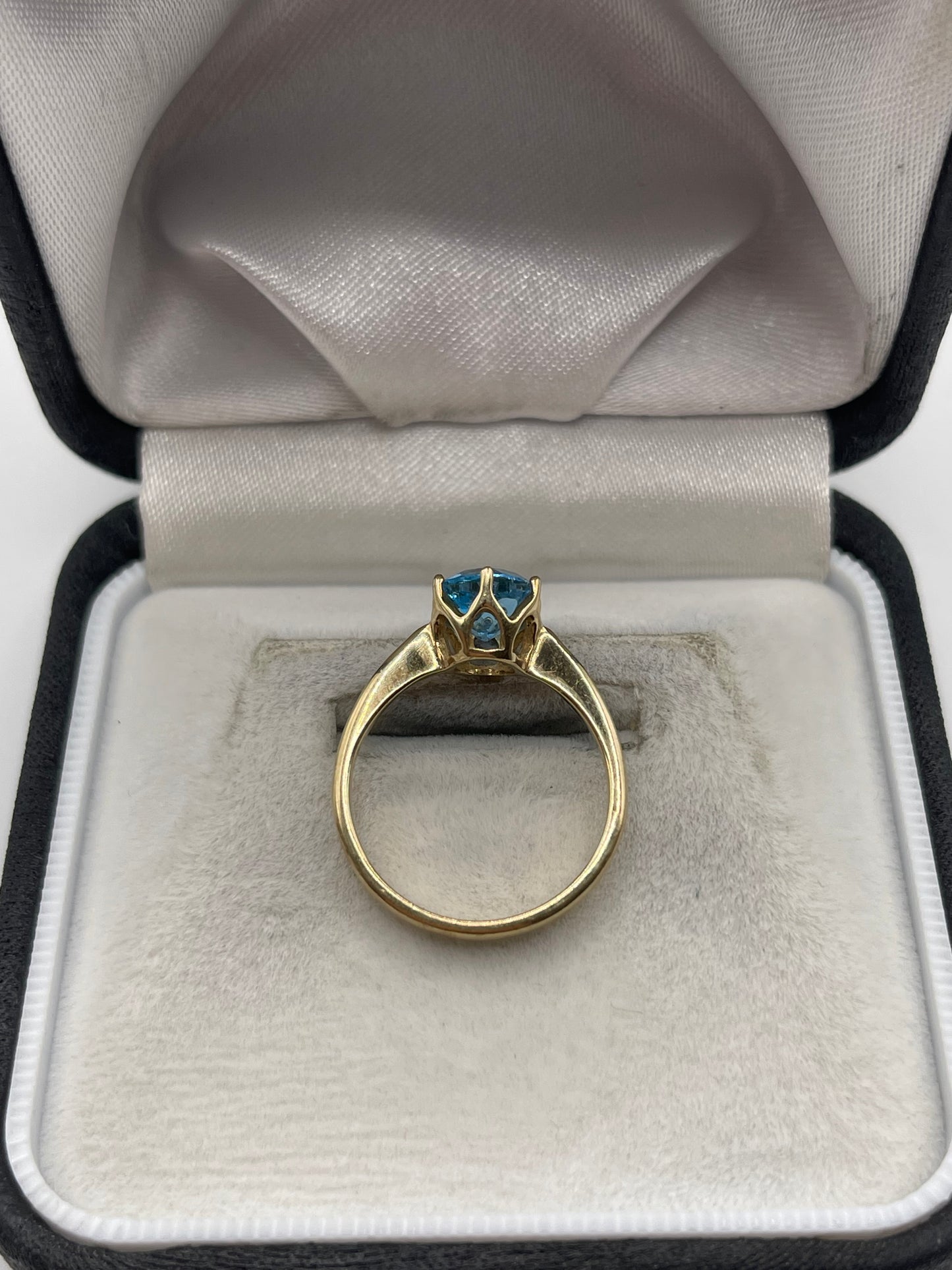 9ct gold blue topaz ring