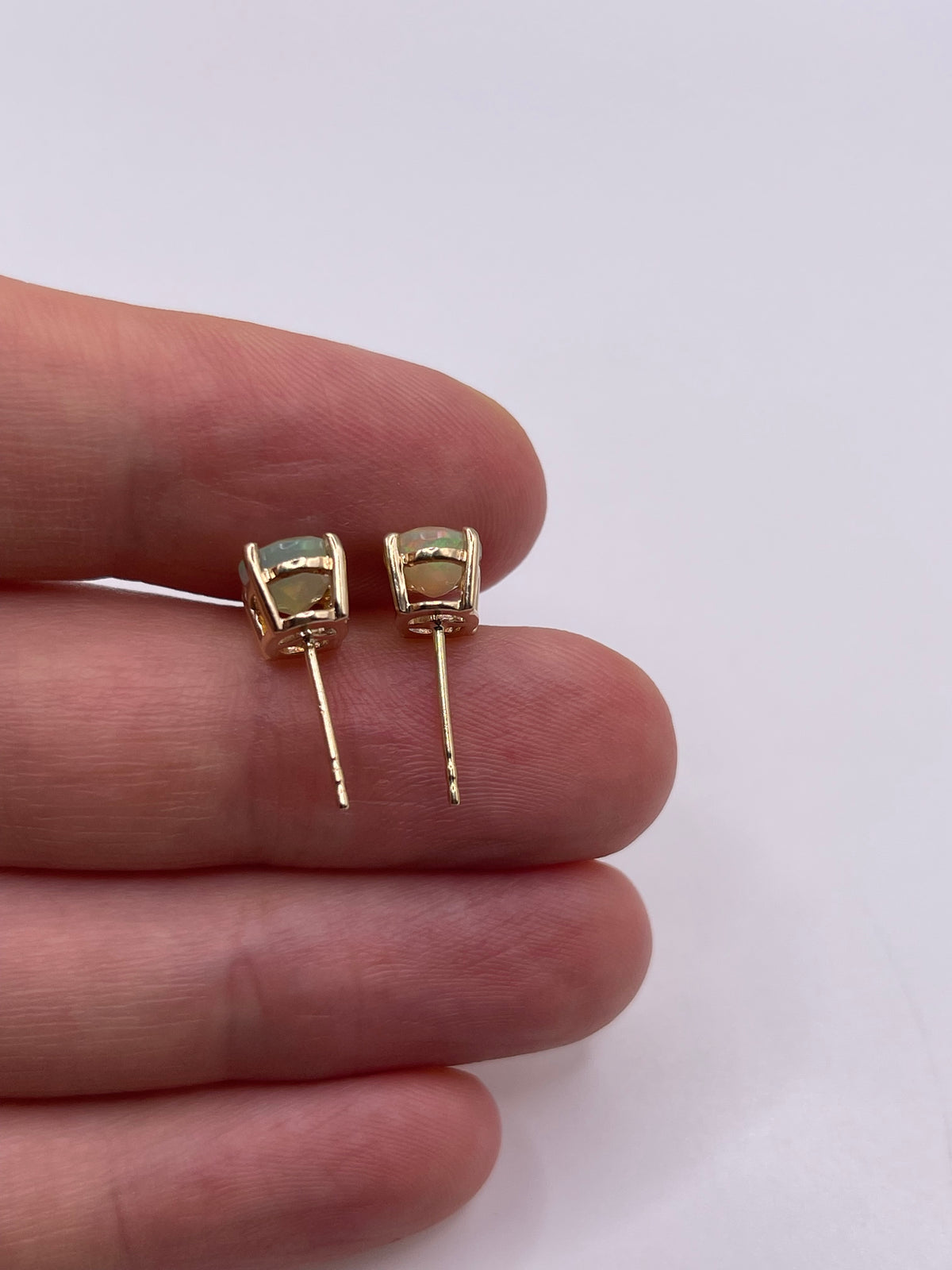9ct gold opal earrings
