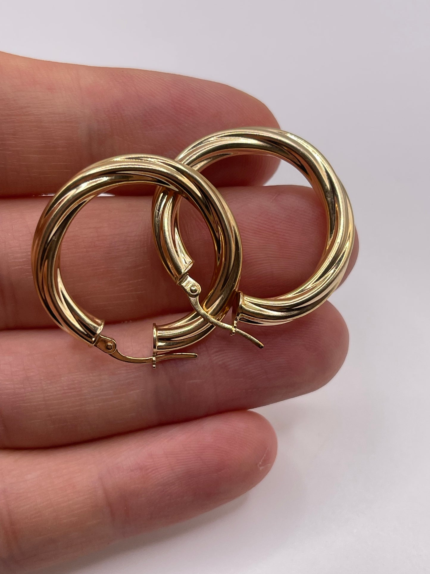 9ct gold creole earrings