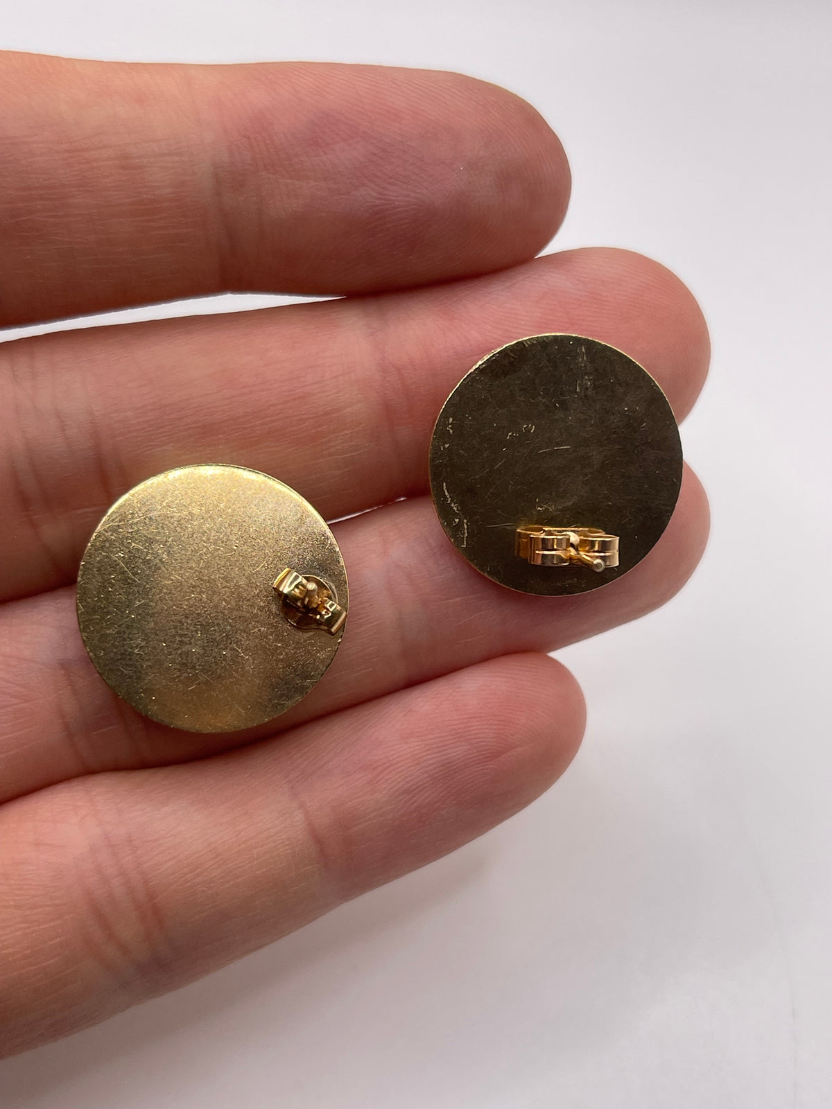 Heavy 9ct gold earrings
