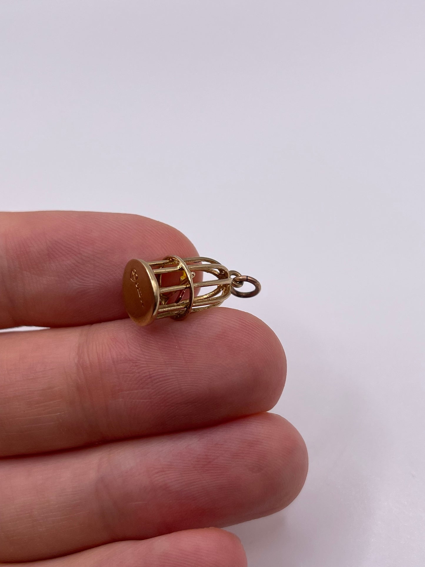 9ct gold birdcage charm