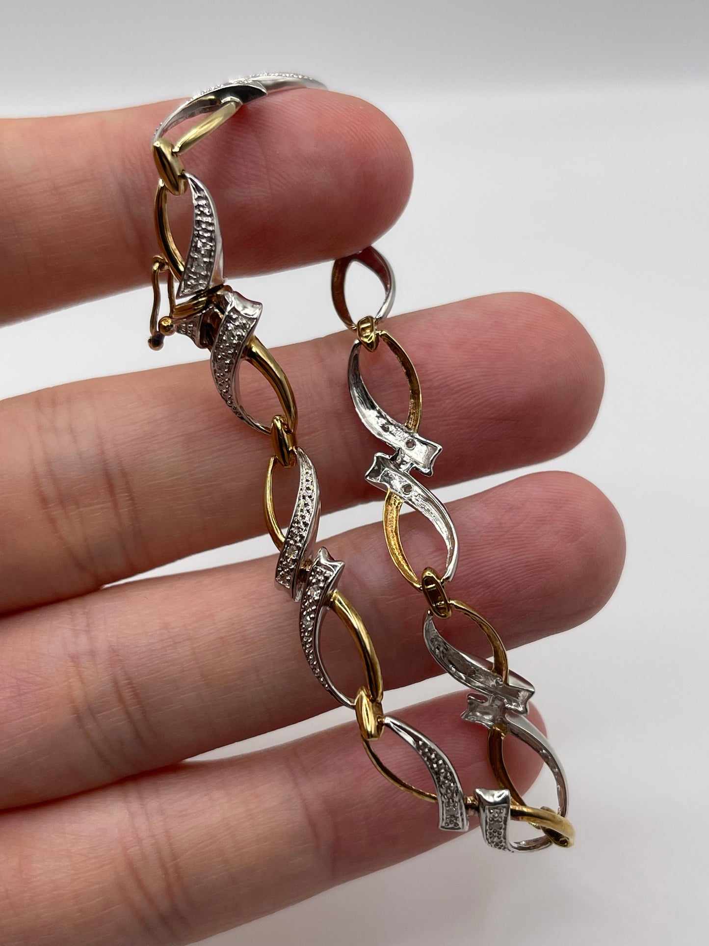 9ct gold diamond bracelet