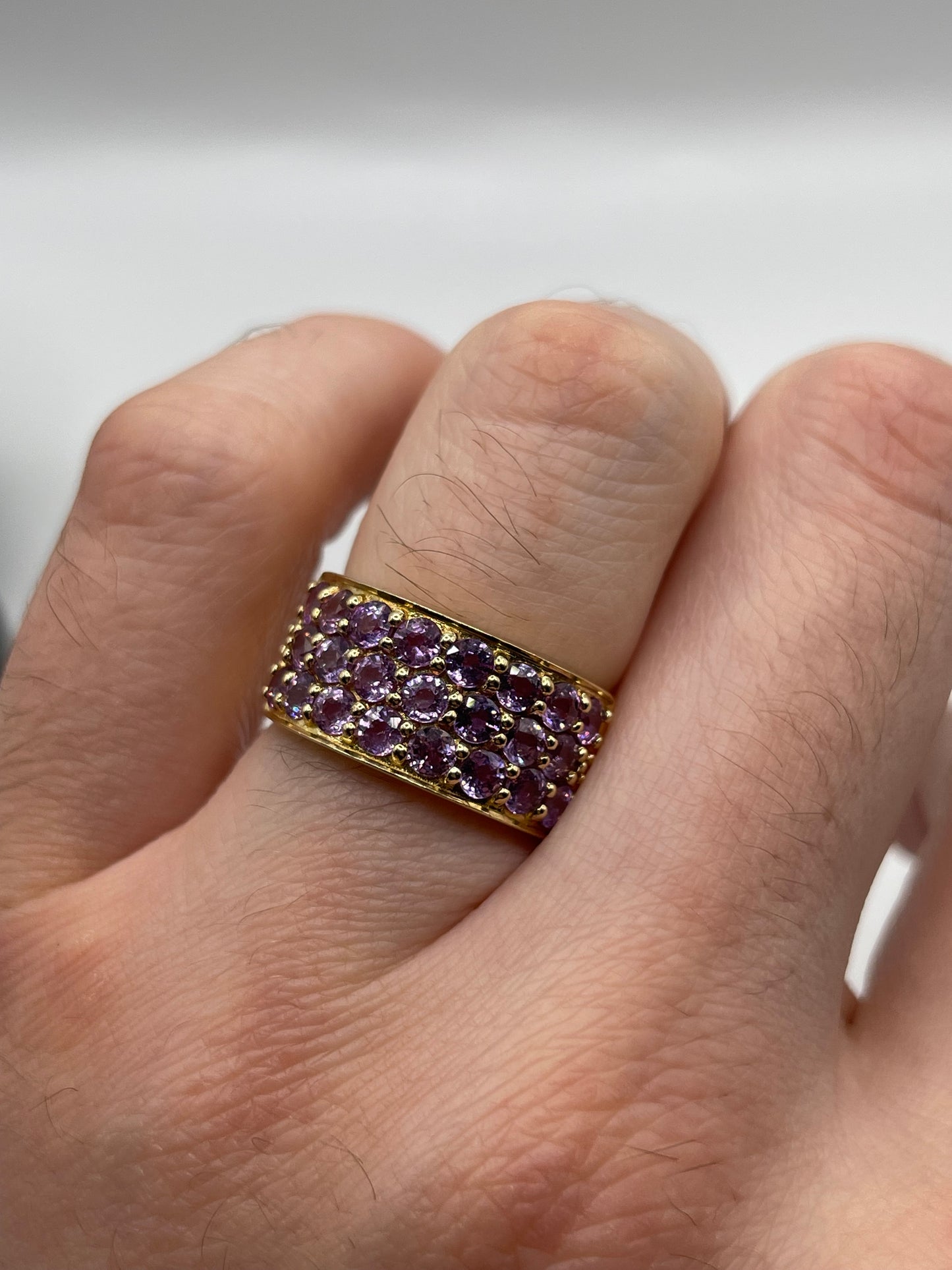 9ct gold fancy sapphire cluster ring
