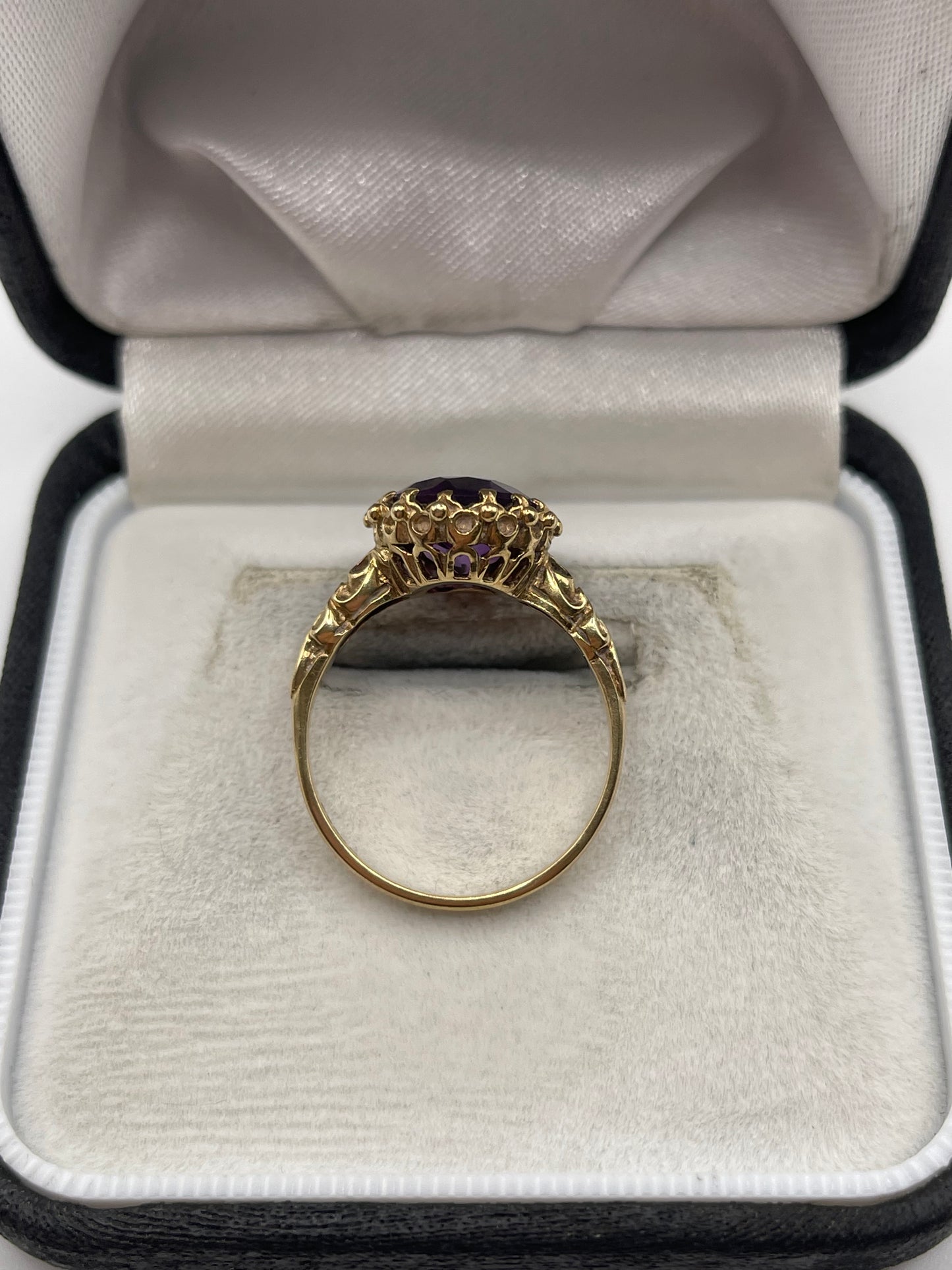9ct gold amethyst ring