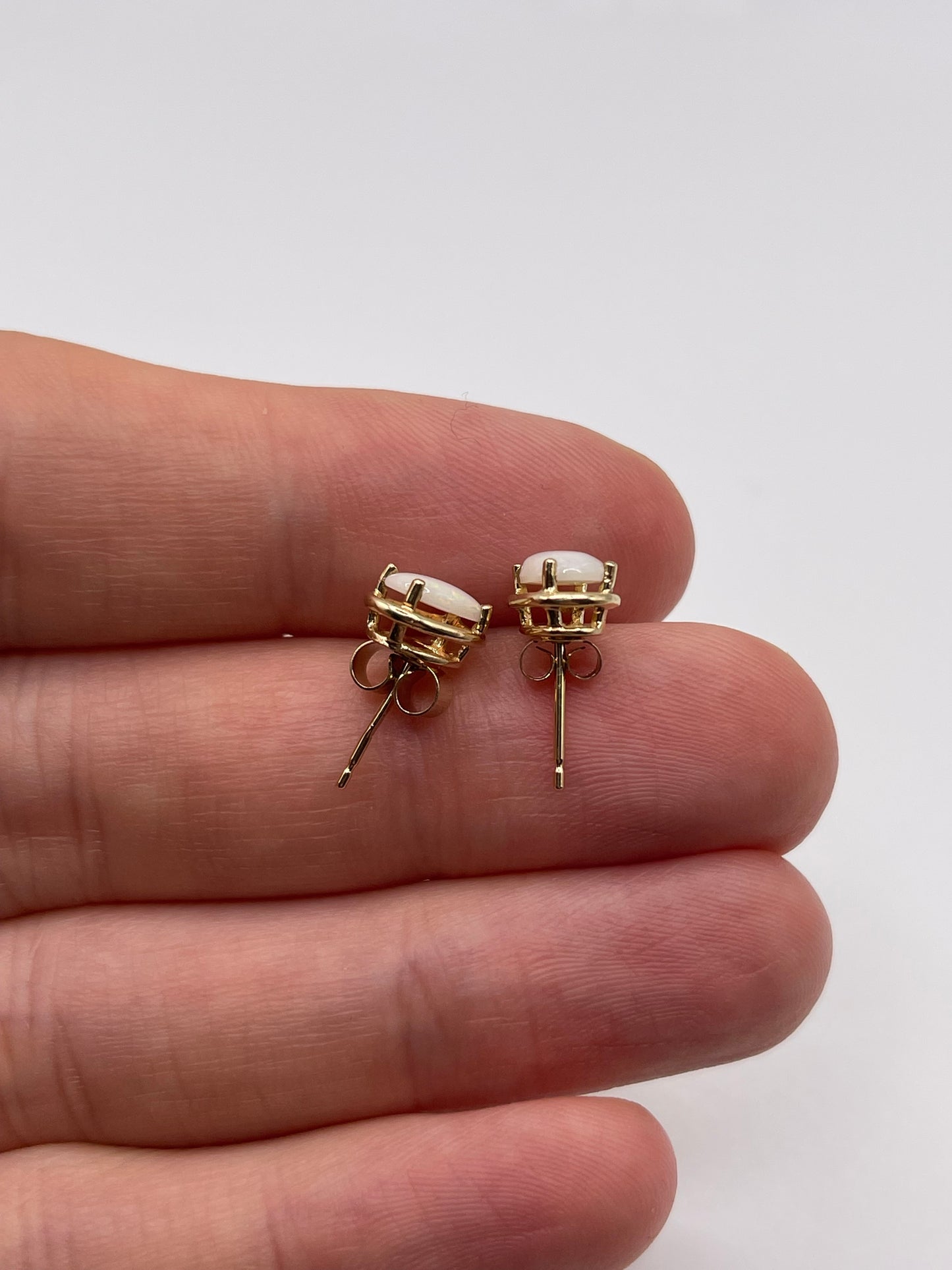 9ct gold opal earrings