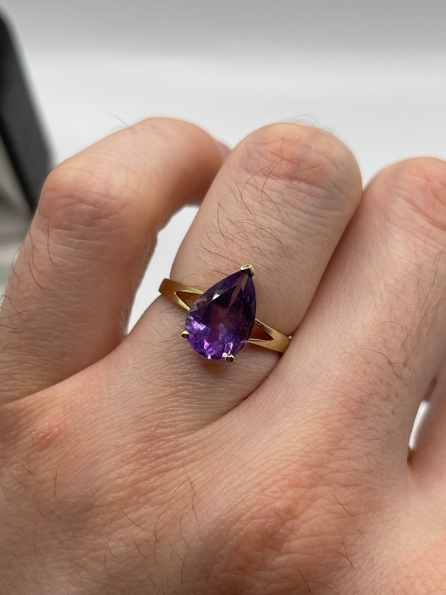 9ct gold amethyst ring