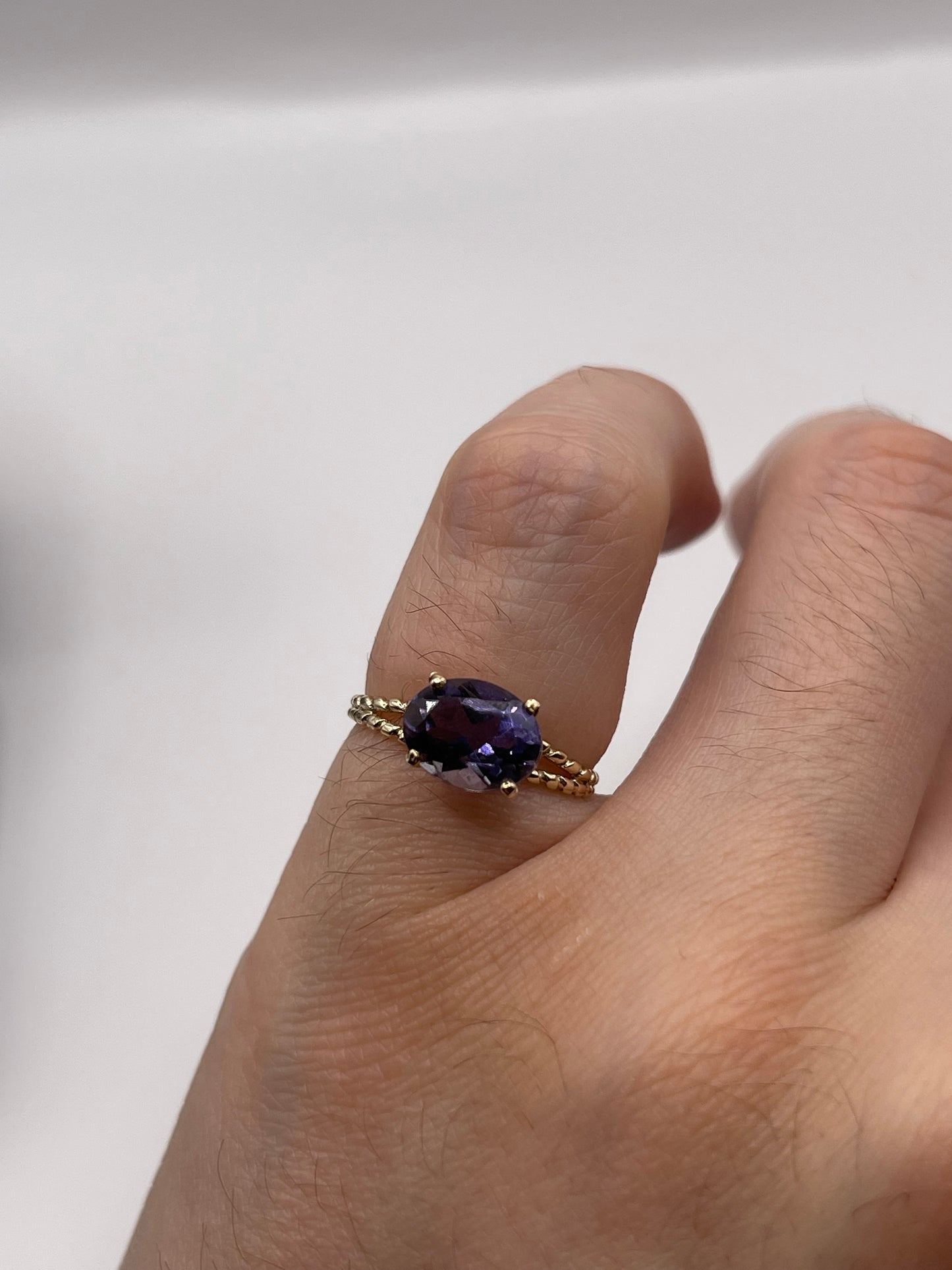 9ct gold iolite ring
