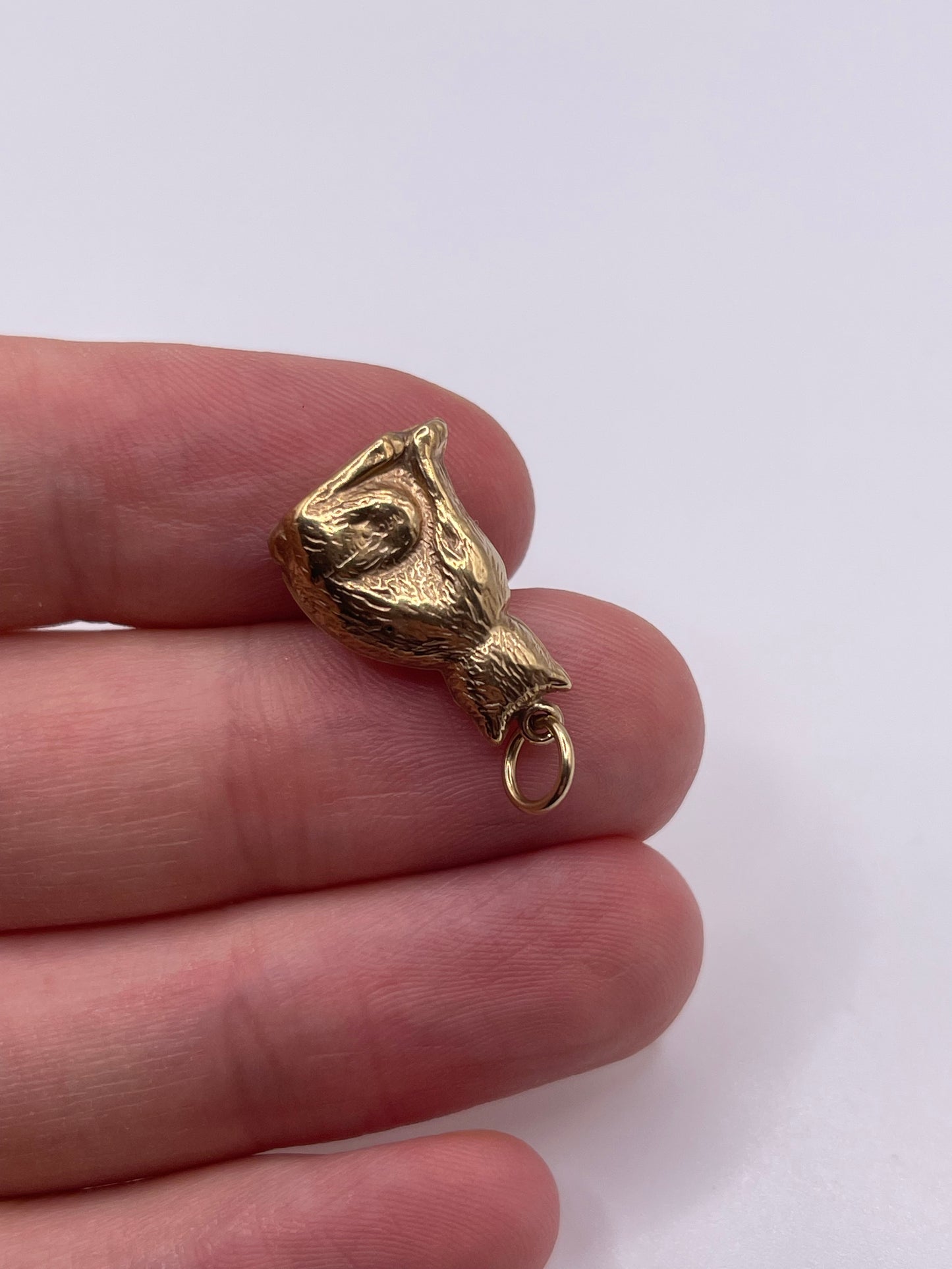 9ct gold cat charm