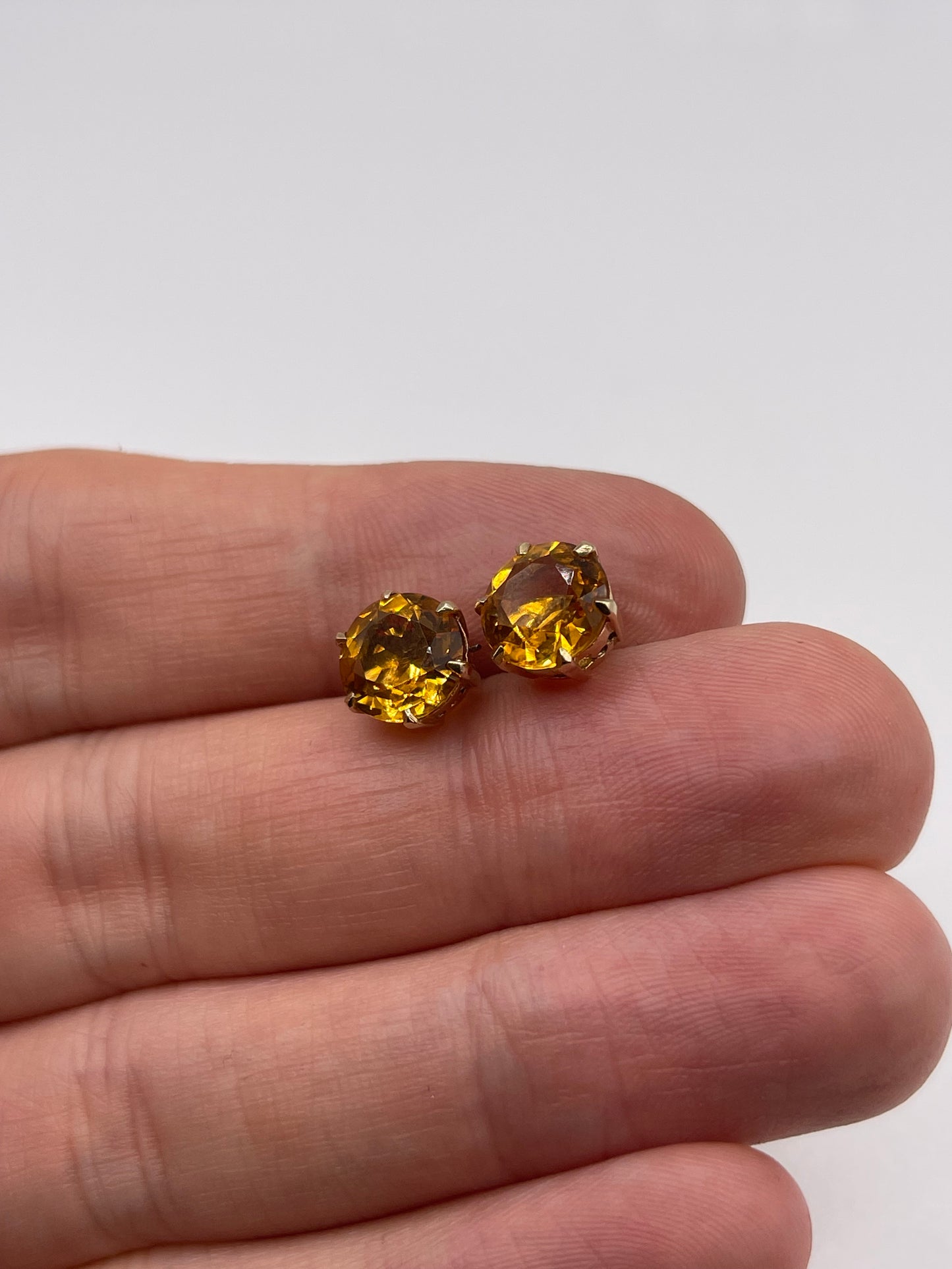9ct gold citrine earrings